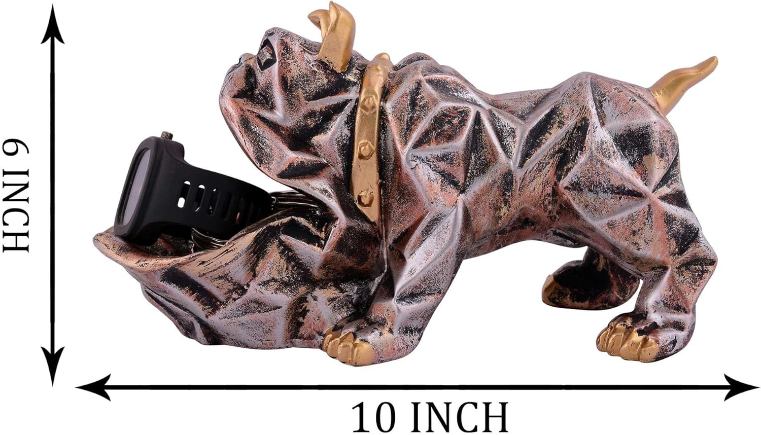 ZainArtistry Cool Dog Statue with Plate Home Decor