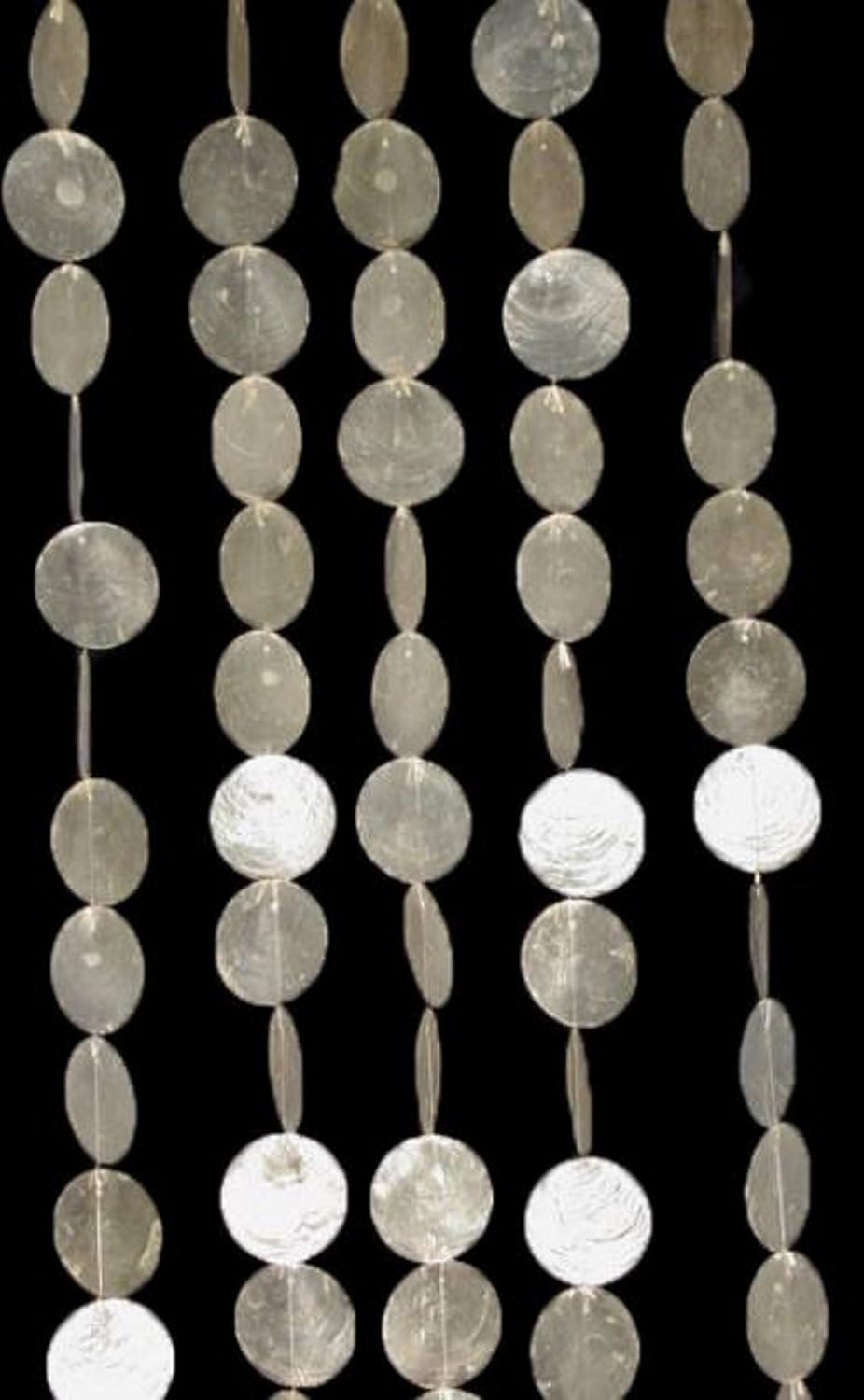 Natural Capiz Shell Round Door Curtain 10 Strands