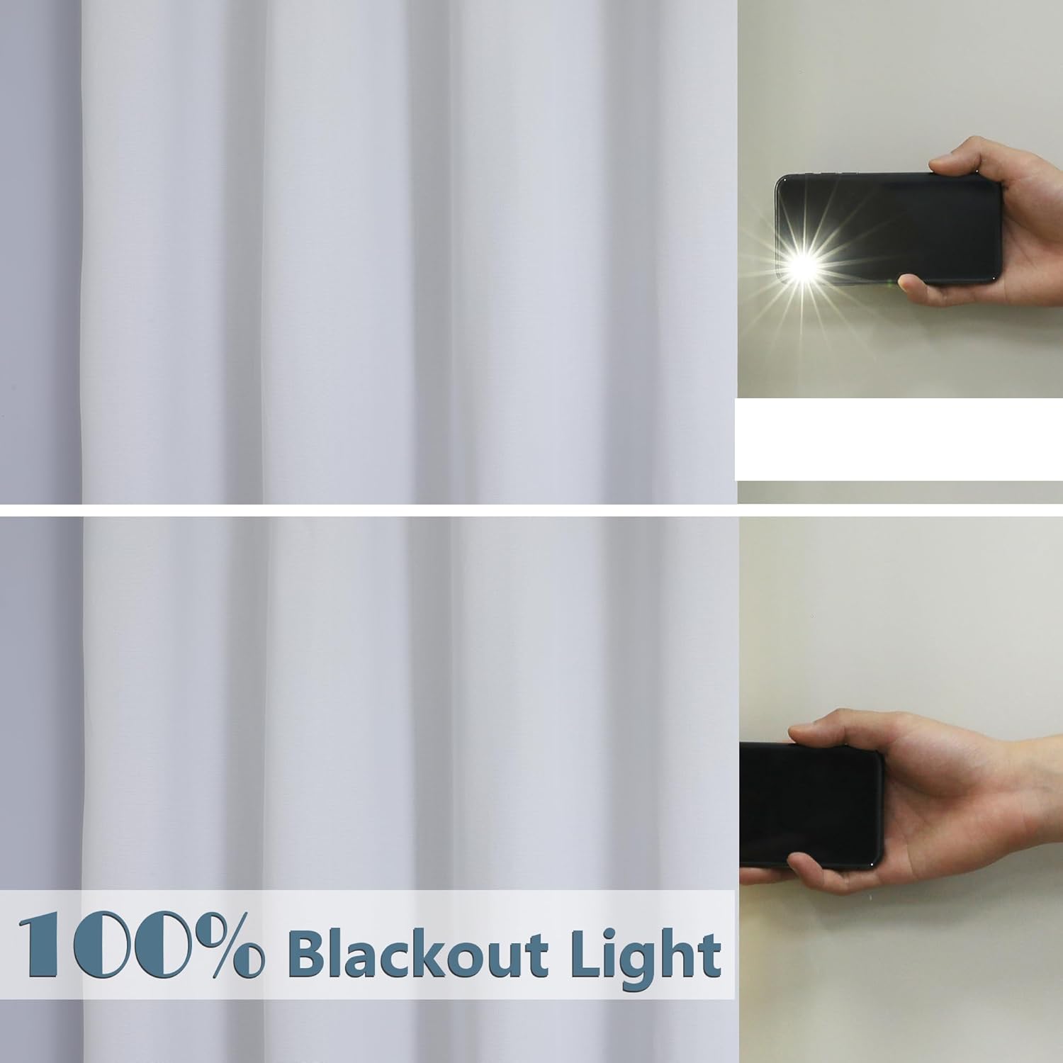 Chyhomenyc 2 Panels Blackout Curtain Liners with 13 Rings