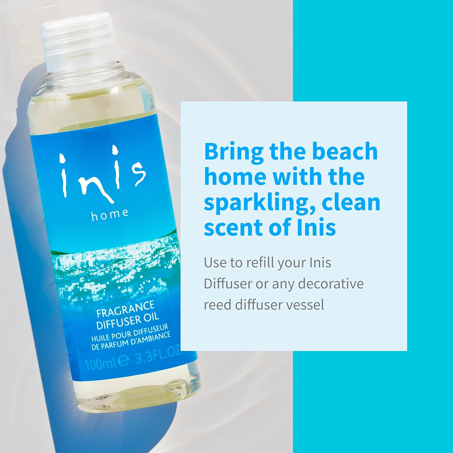 Inis Home Ocean Fresh Reed Diffuser Oil Refill - 33 Fluid Ounce