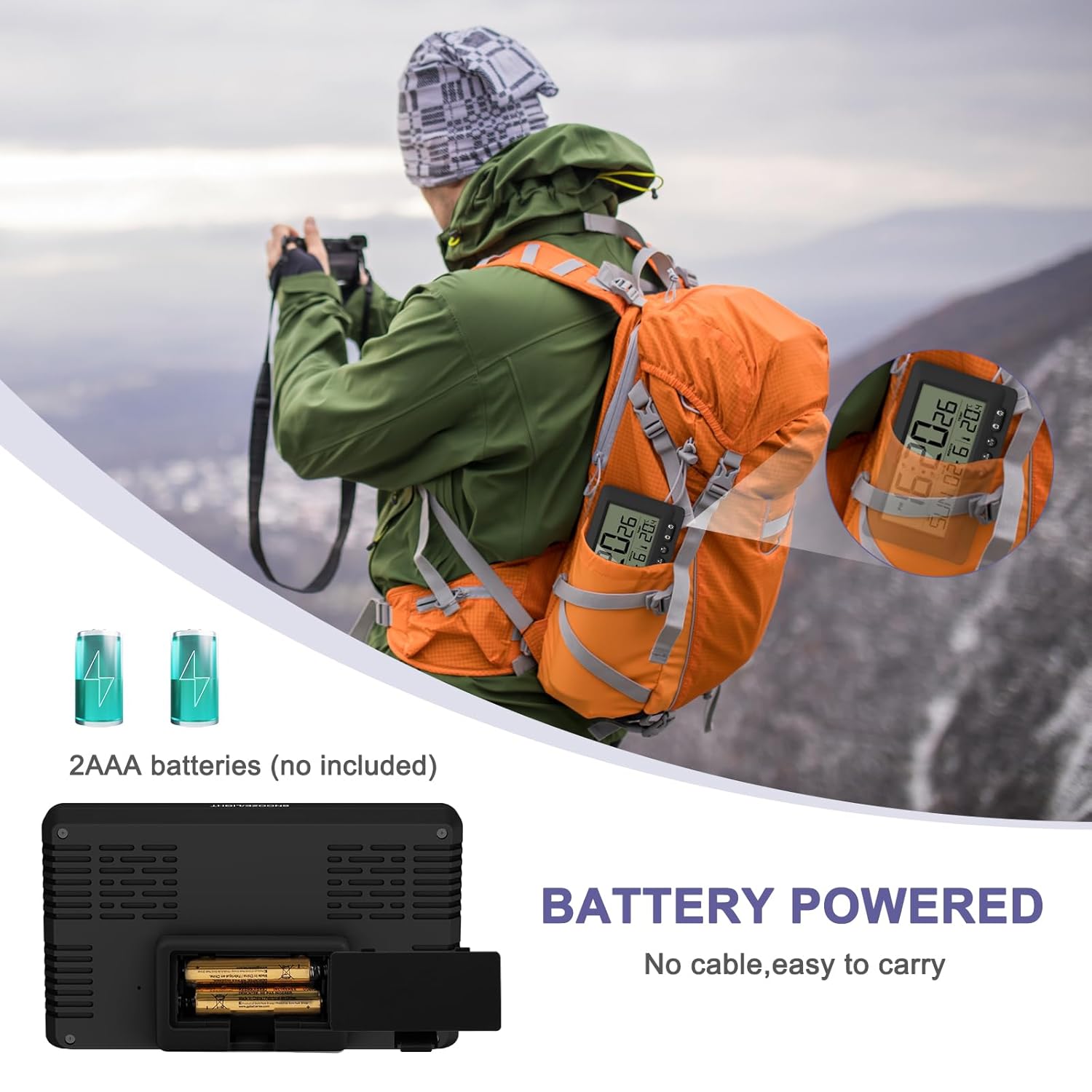 OQIMAX Travel Alarm Clock With 5s Backlight