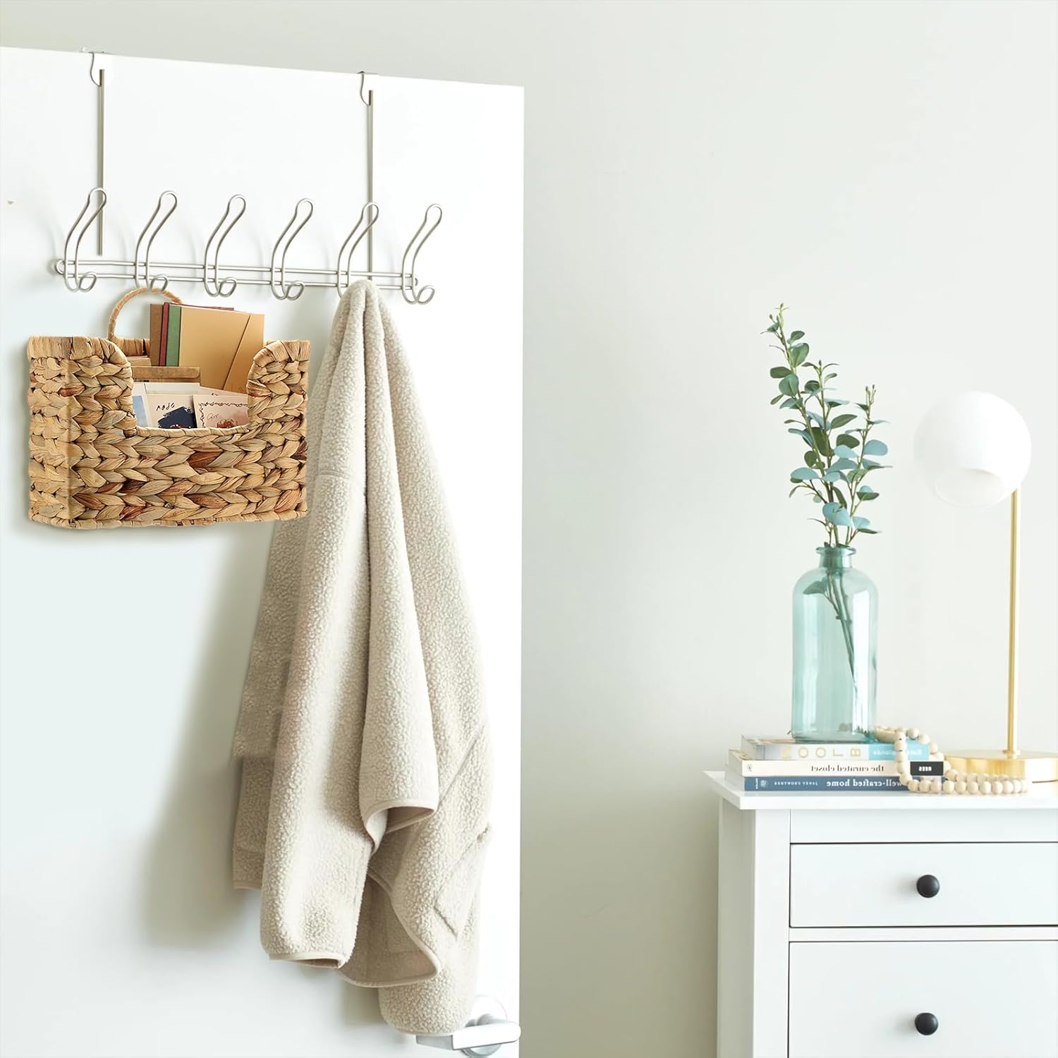 BTSKY Woven Hanging Magazine Holder with Handle