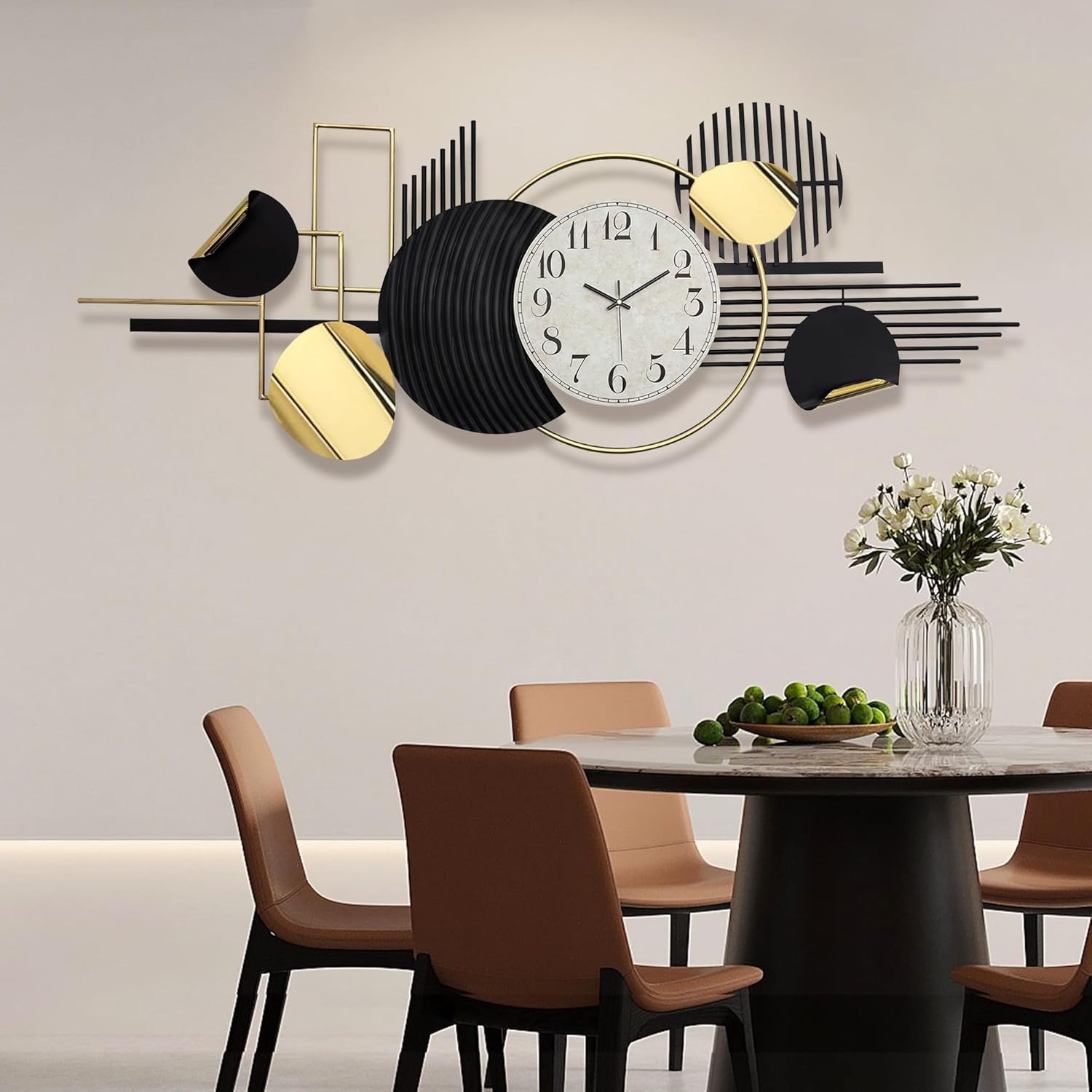 HAVFIFK Modern Geometry Wall Clock 591 X 228