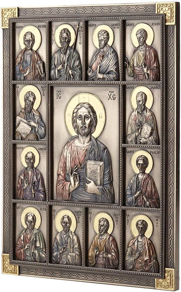 Veronese Design 1225 Inch Jesus and The Twelve Apostles Wall Sculpture