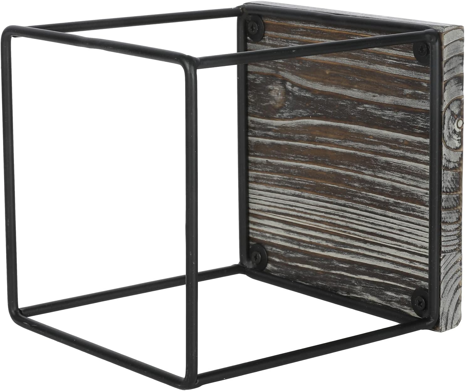 MyGift Rustic Torched Wood Cupcake Stand Risers Set