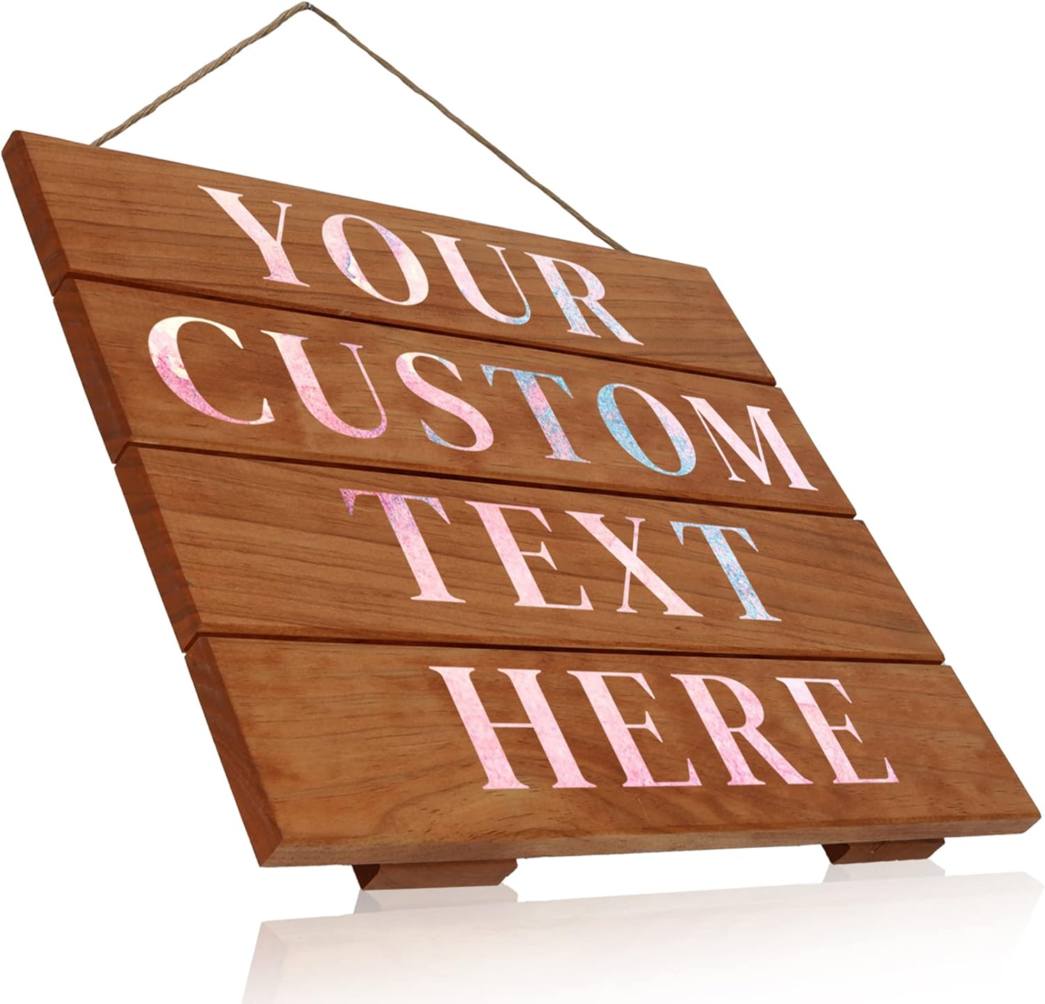 Personalized Stained Wood Pallet Sign - 12x14 Custom Wood Wall Art