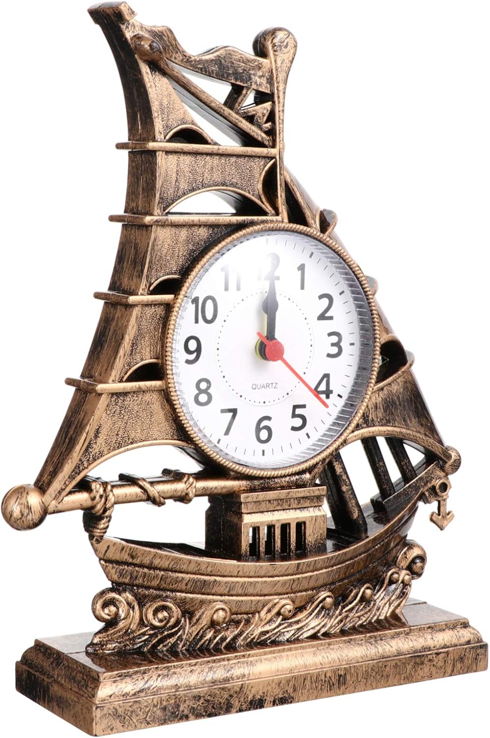 Retro Sailboat Alarm Clock Nautical Decor Timepiece