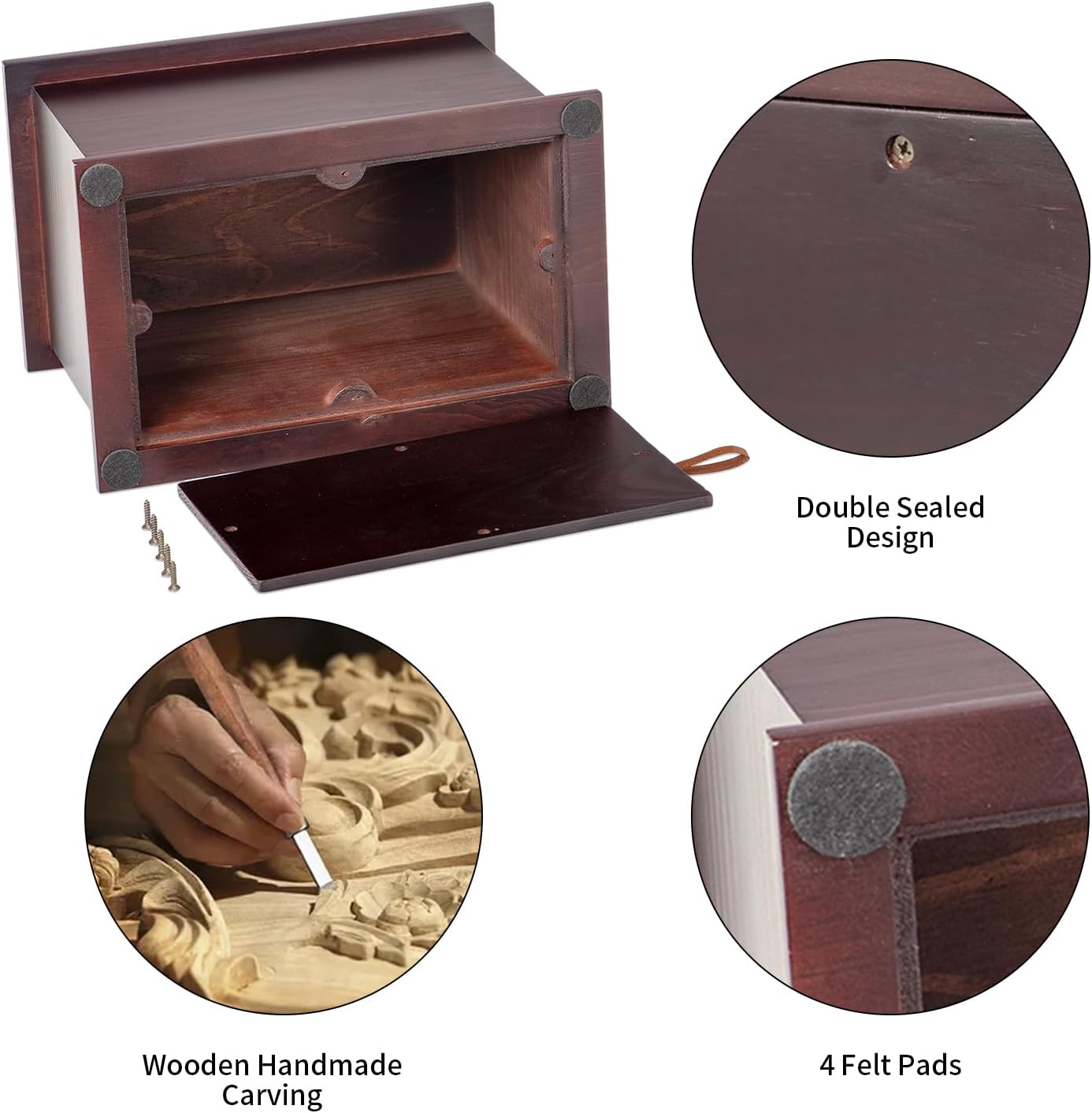 Cremation Urns For Human Ashes - Wooden Urns L-Tree Style