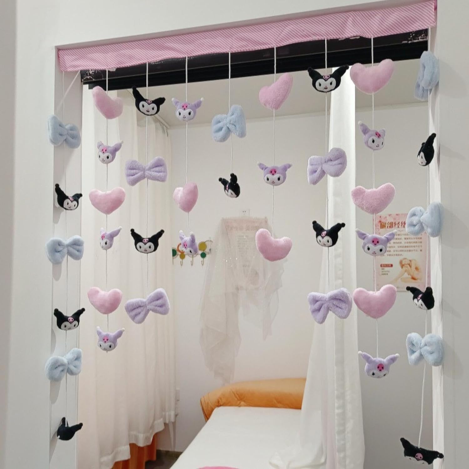 Cute Design Door Divider Curtain with Hanging Tassels