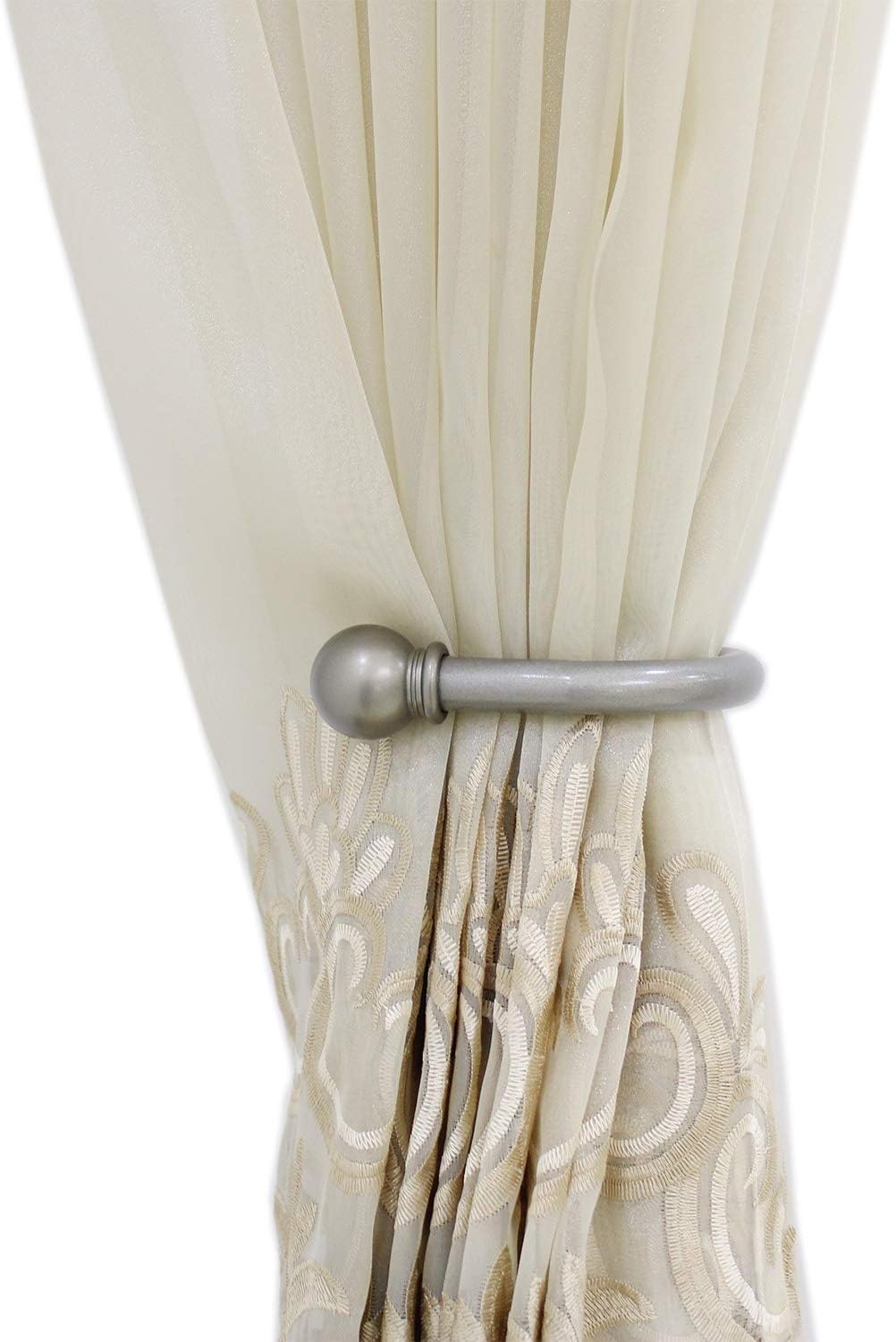 Decorative Curtain Holdbacks with Installation Screws Grey