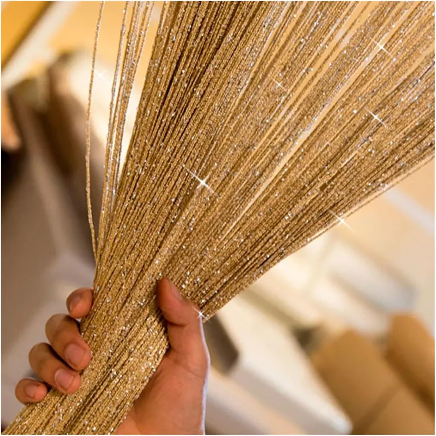 Shiny Tassel String Curtain for Home Decor