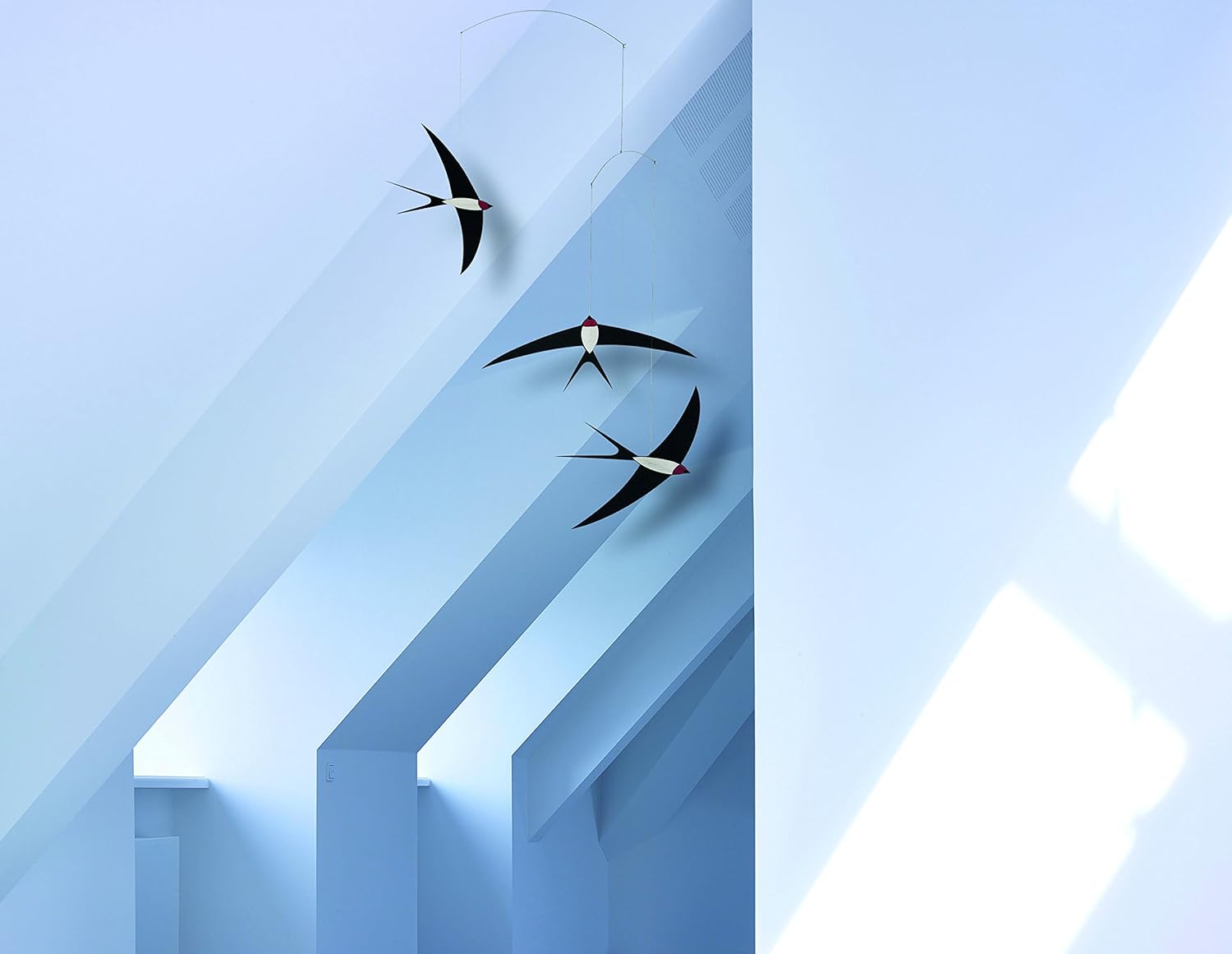 3 Swallow Hanging Mobile - 20 Inches - Handmade in Denmark