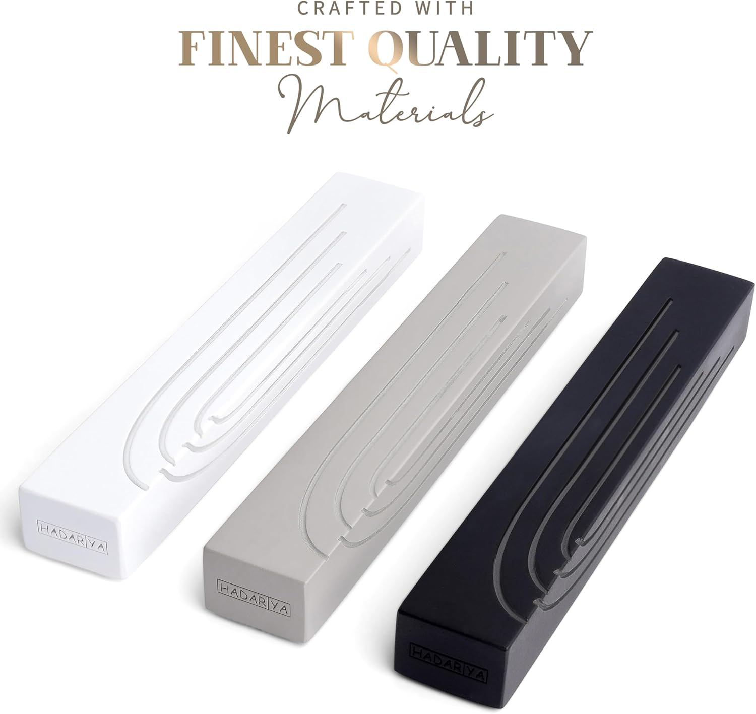 SURI Modern Concrete Mezuzah with Scroll and Shin
