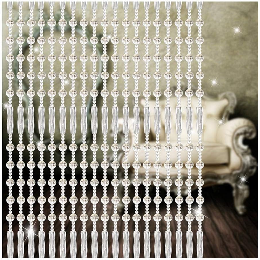 OKUOKA Crystal Glass Bead Curtain for Living Room Decor