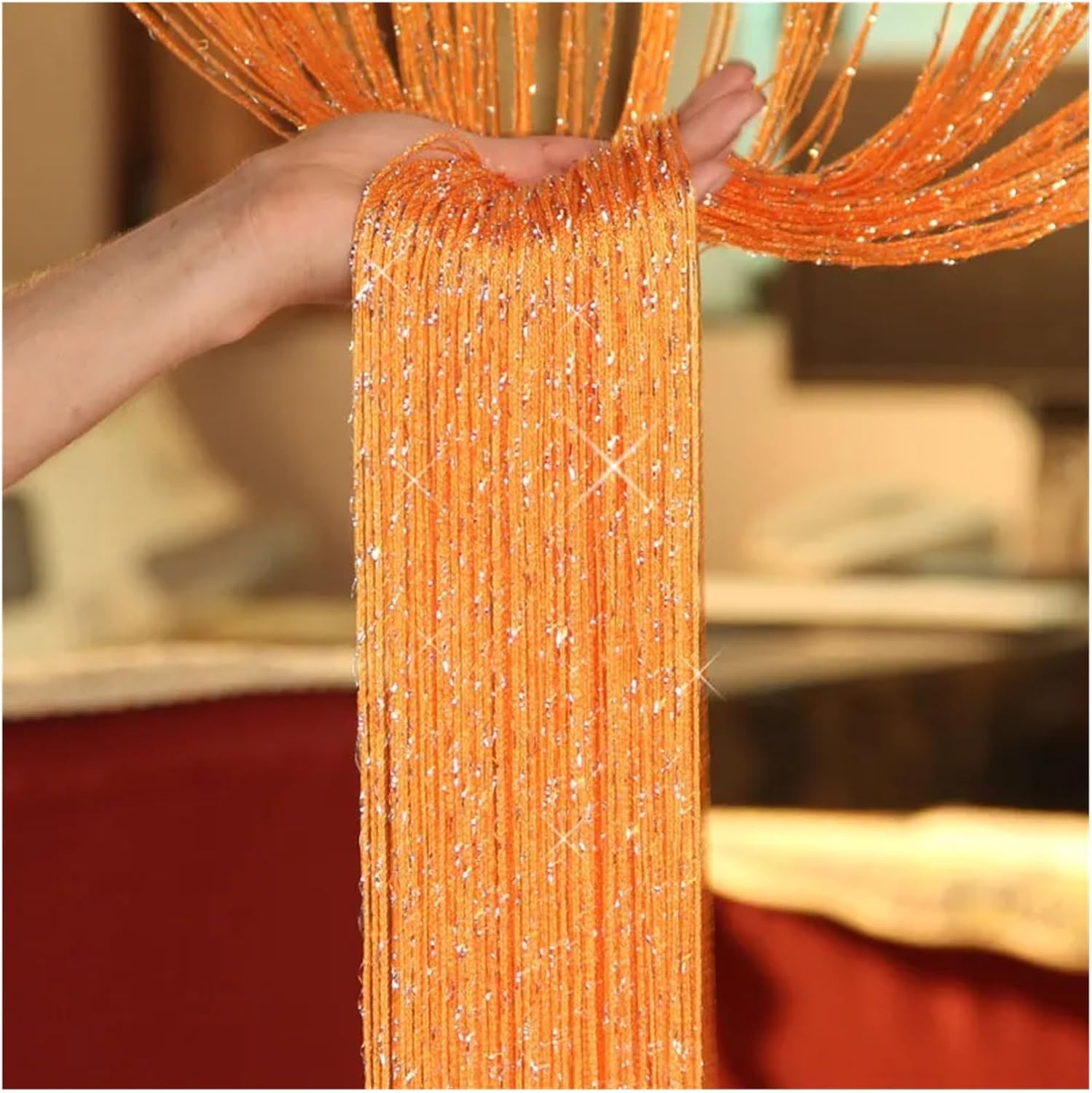 Shiny Tassel String Curtain for Home Decor