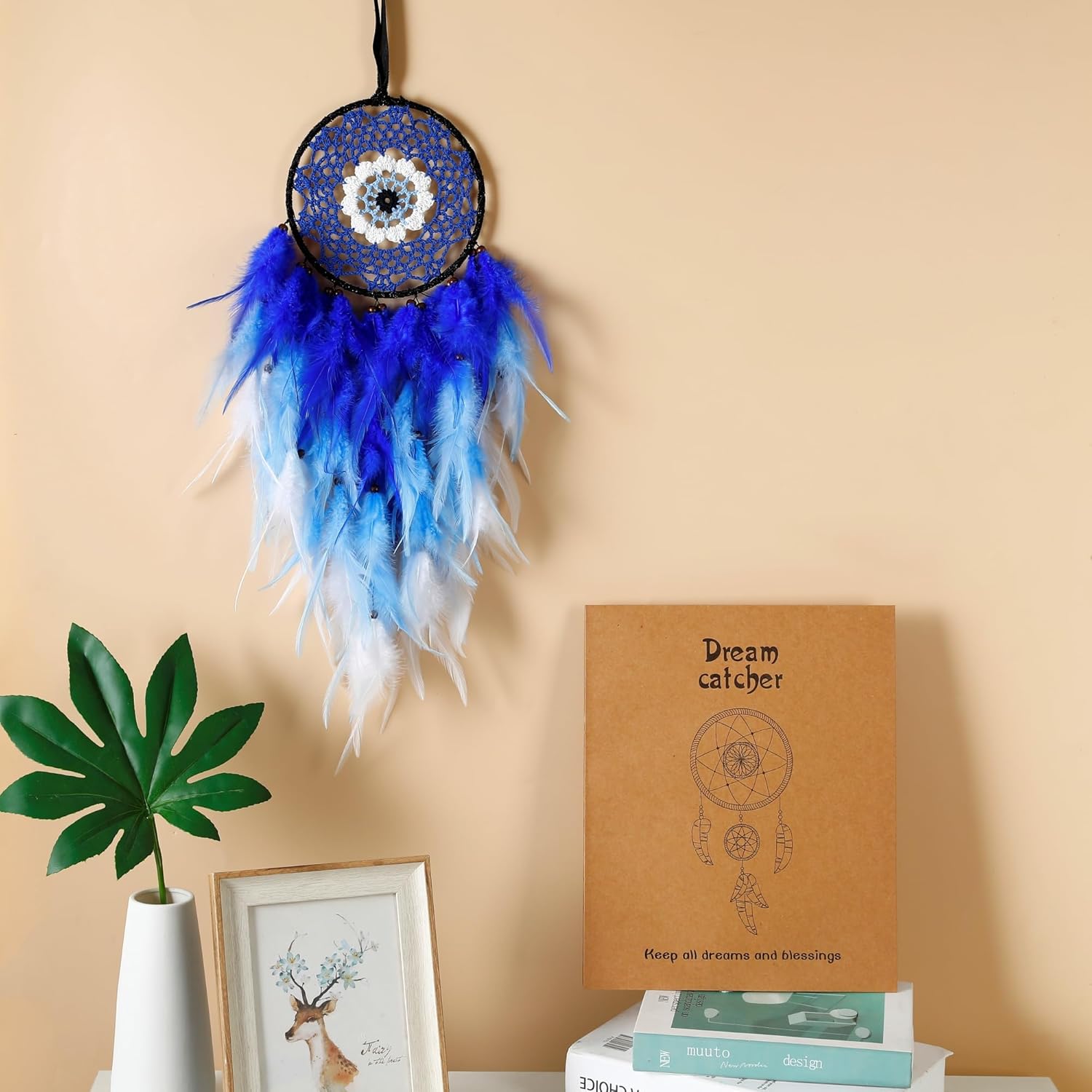 Holmgren Evil Eye Dream Catcher Blue Wall Art
