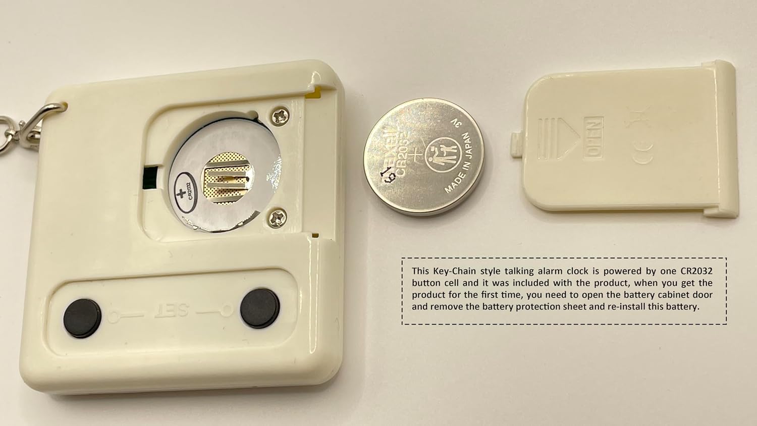 Bejamy Portable Talking Alarm Clock Keychain with Sleep Mode
