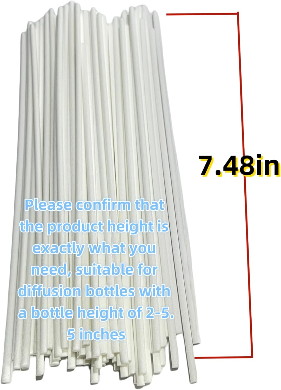 100 PCS White Reed Diffuser Sticks 748 Inches Long