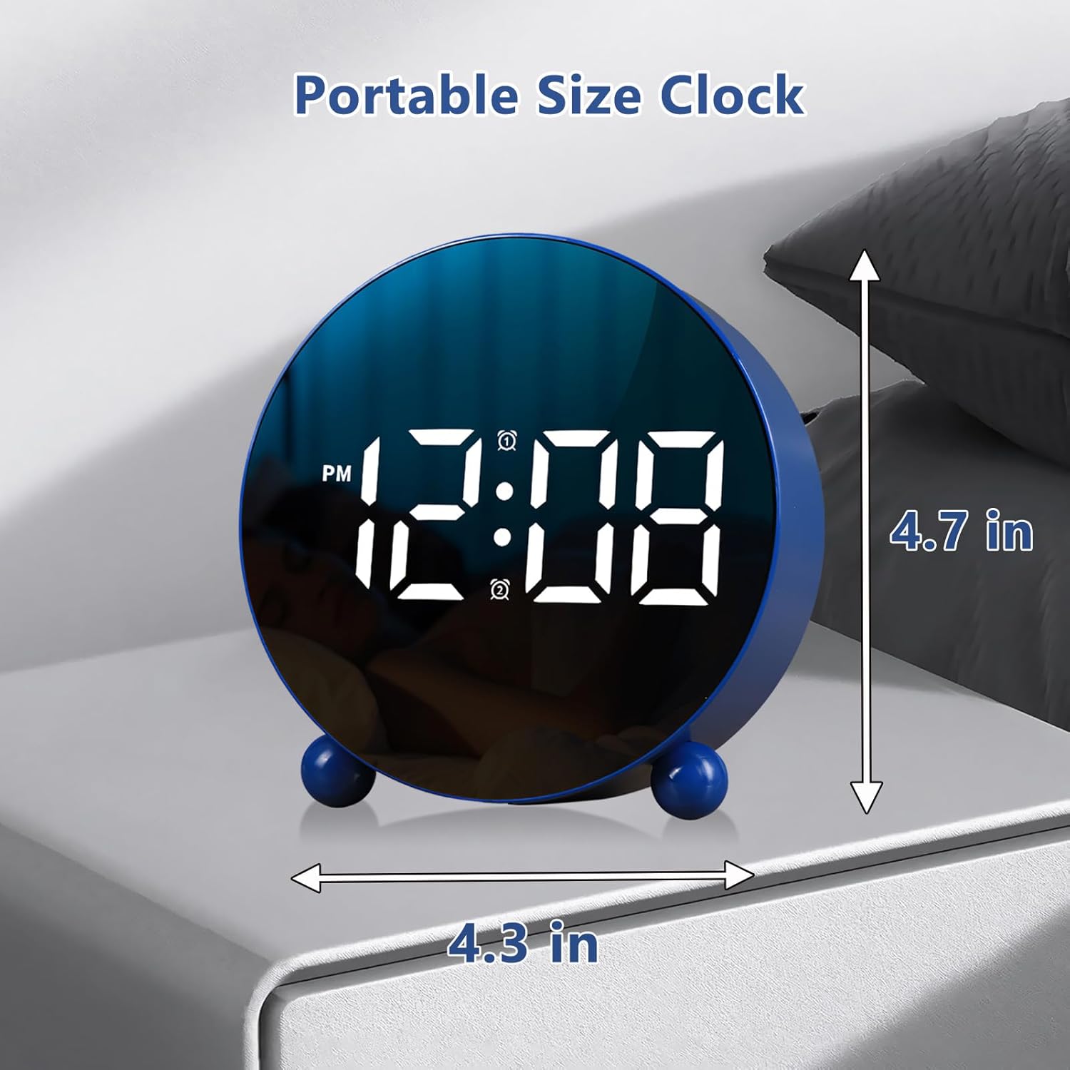 JUSTUP Digital Alarm Clock with Dual Bell and LED Display