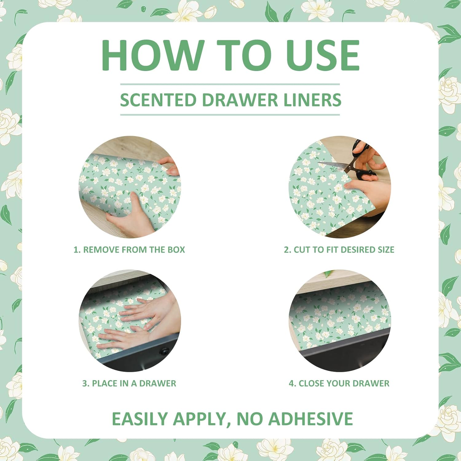 SCENTORINI Jasmine Scented Drawer Liners 6 Sheets