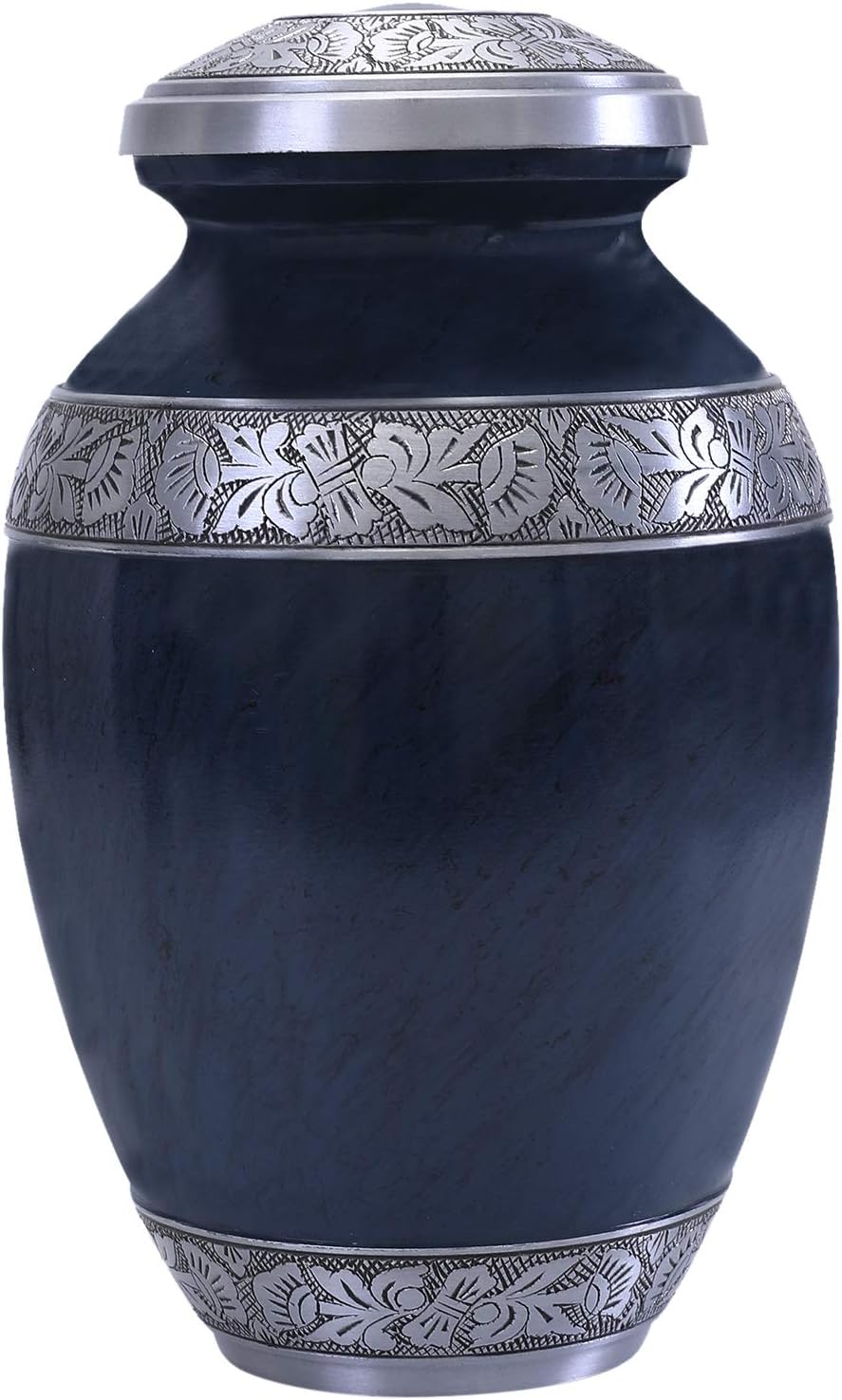 GSM Brands Cremation Urn with Blue Design and Extra Large Capacity