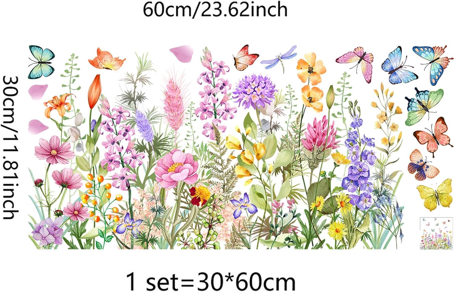 PASUXI 2 Sets Flower Window Clings for Glass Windows
