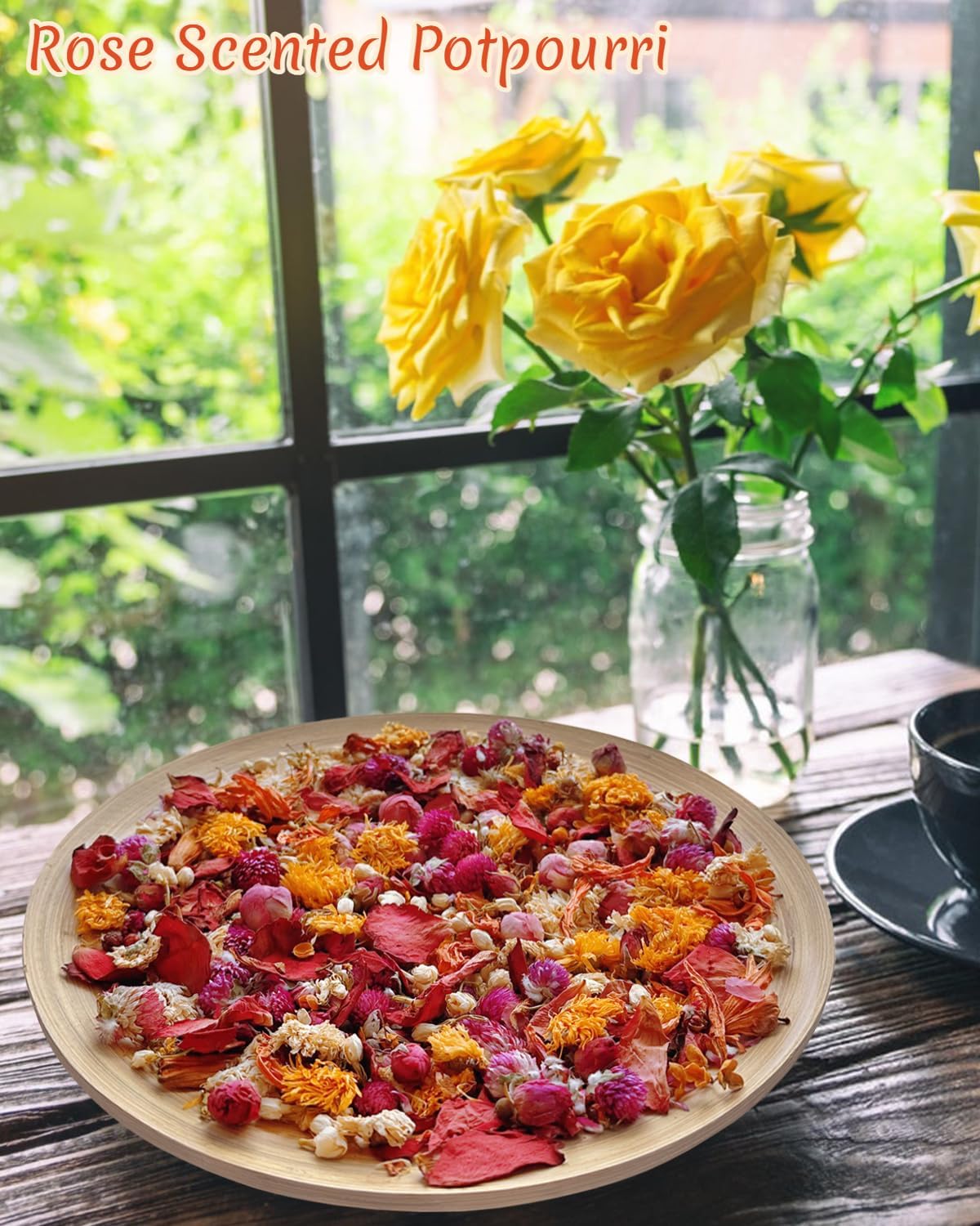 Fall Potpourri Bowl Filler with Rose Scent