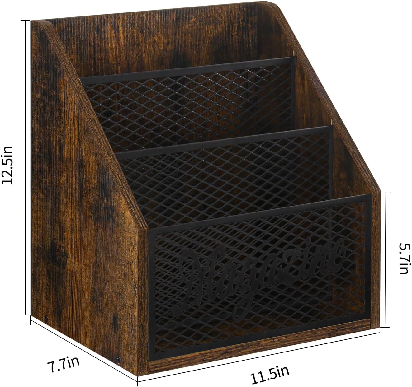 YINMIT 3 Tier Magazine Holder Floor Rack