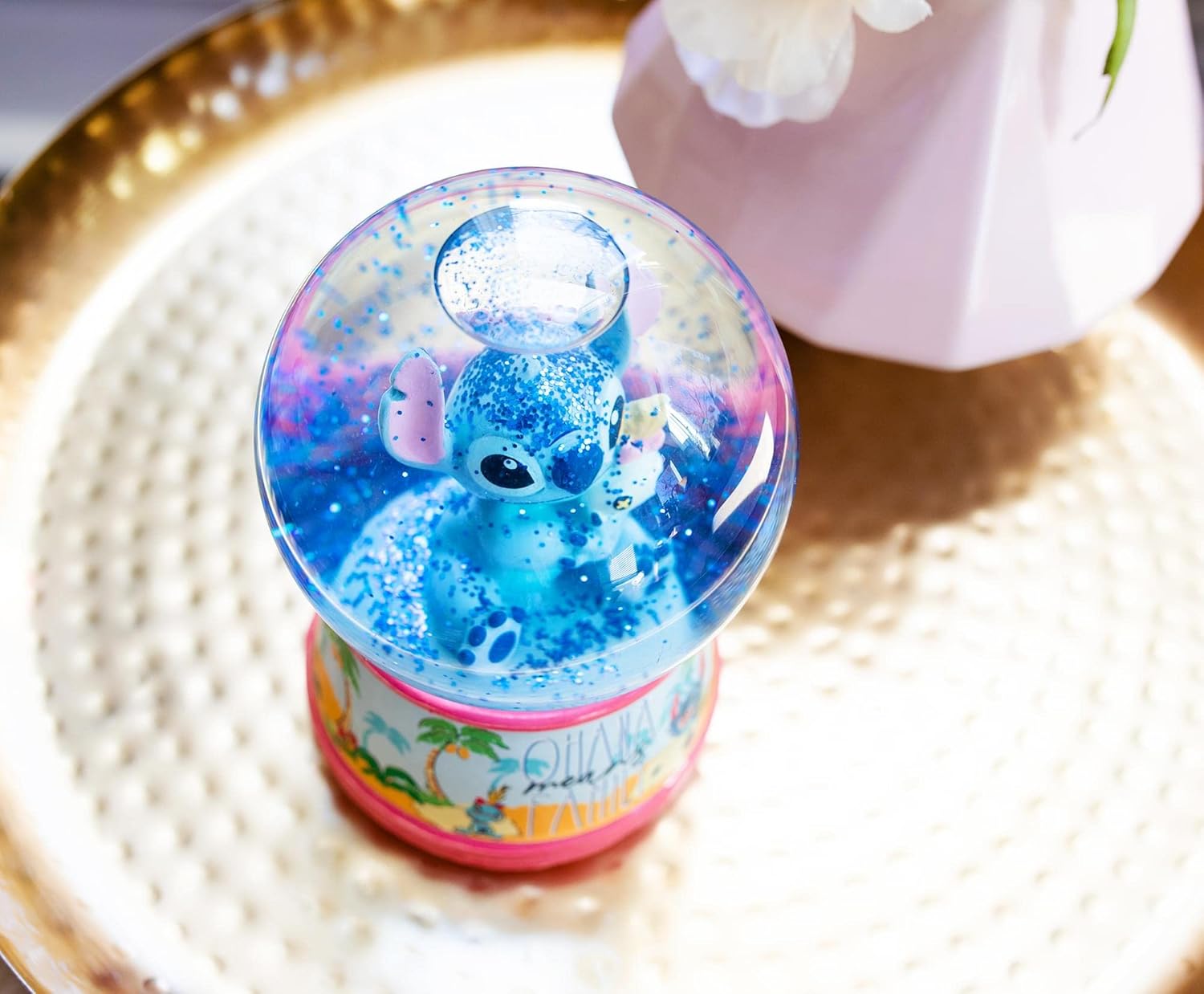Disney Lilo Stitch Ohana Light-Up Snow Globe 6 Inches
