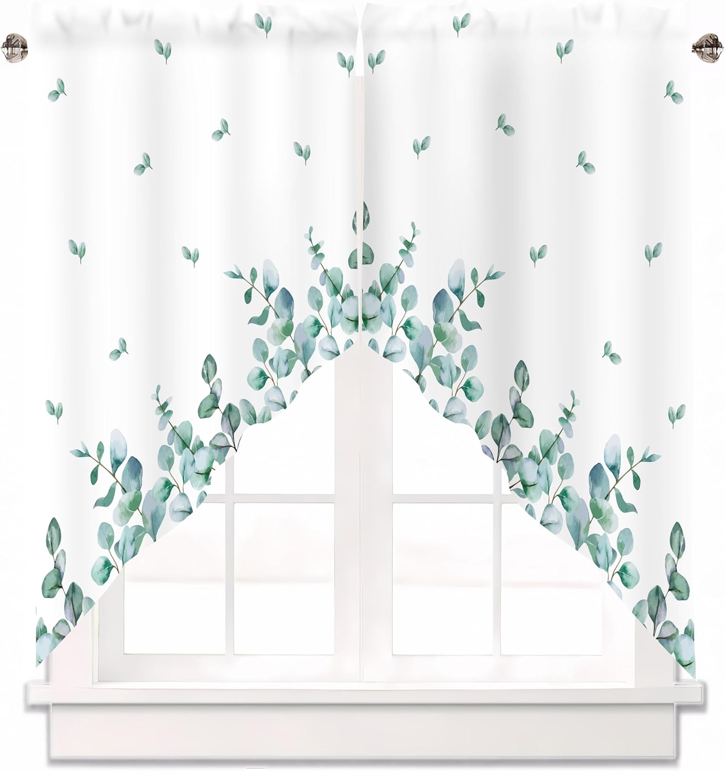 Green Leaf Swag Curtain Valance 28x36 inch