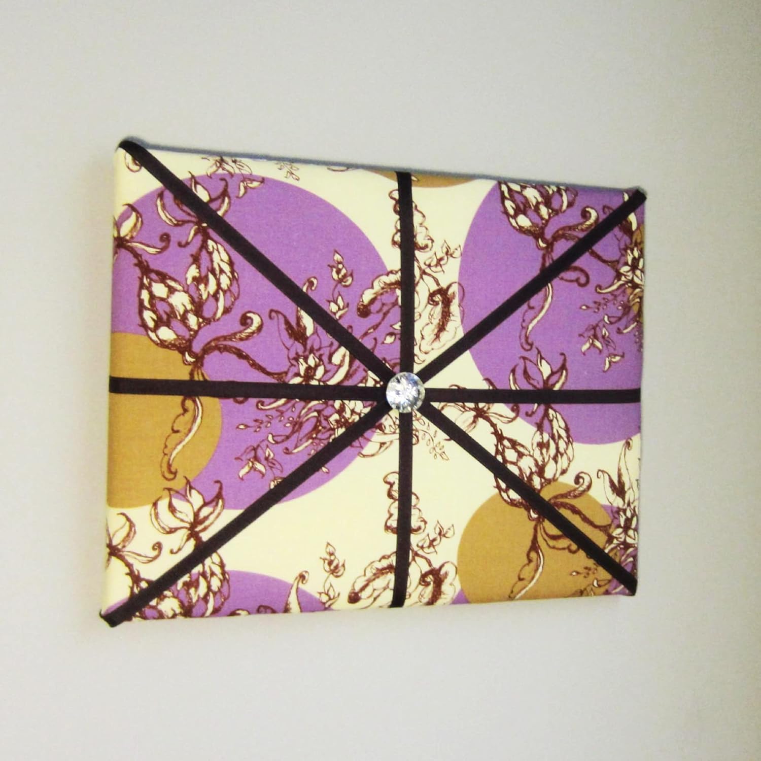 11x14 Purple Brown Cream French Memory Board Bow Board
