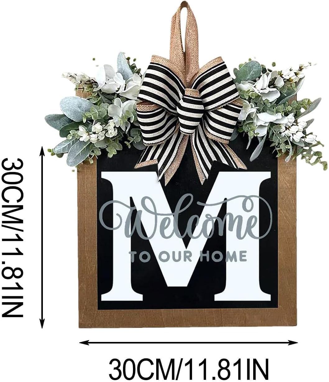 YICORIP Last Name Wreath Front Door Garland