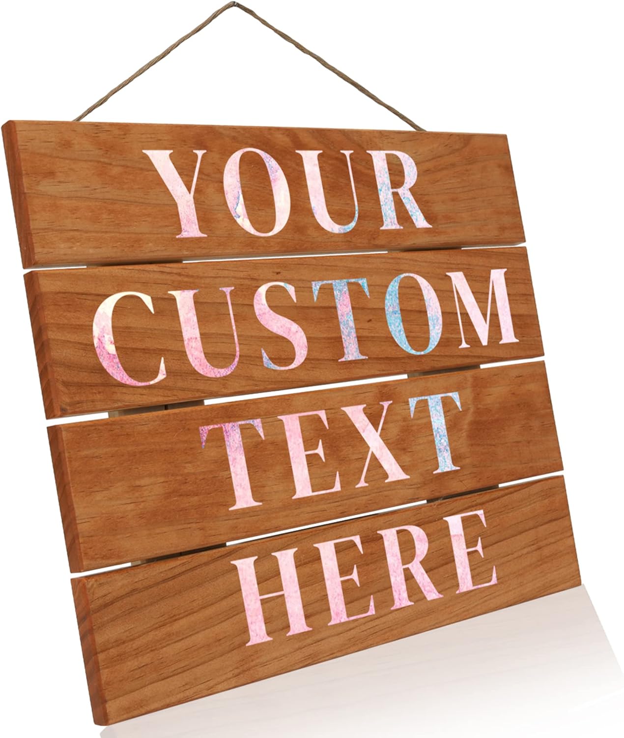 Personalized Stained Wood Pallet Sign - 12x14 Custom Wood Wall Art