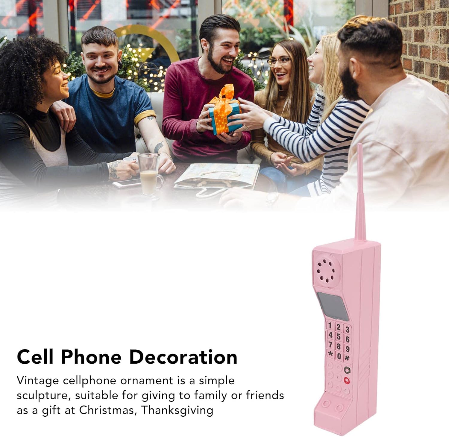 Vivid Retro Brick Cell Phone Ornament