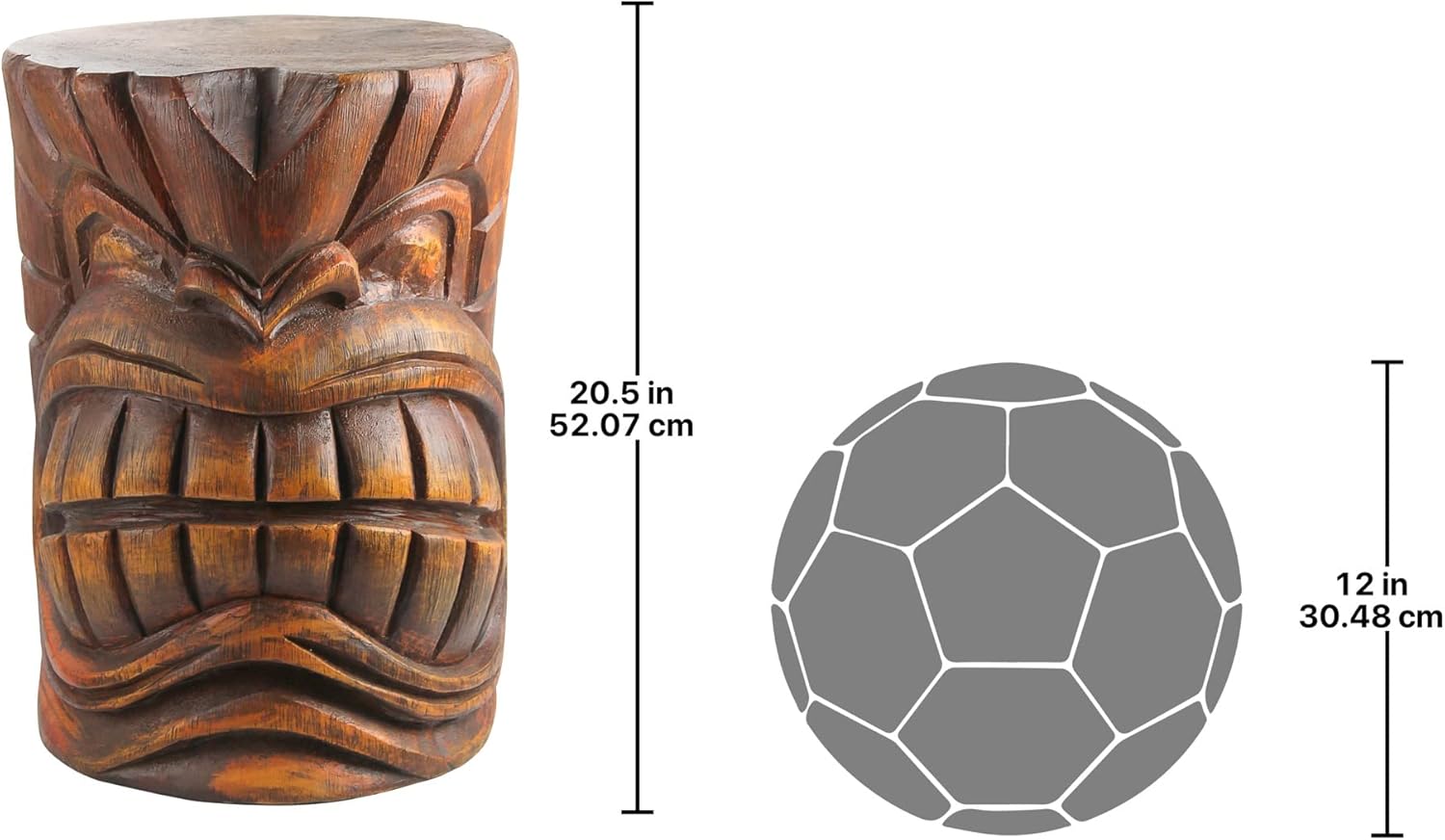 Design Toscano Grand Tiki Face Kanaloa Teeth Side Table Statue