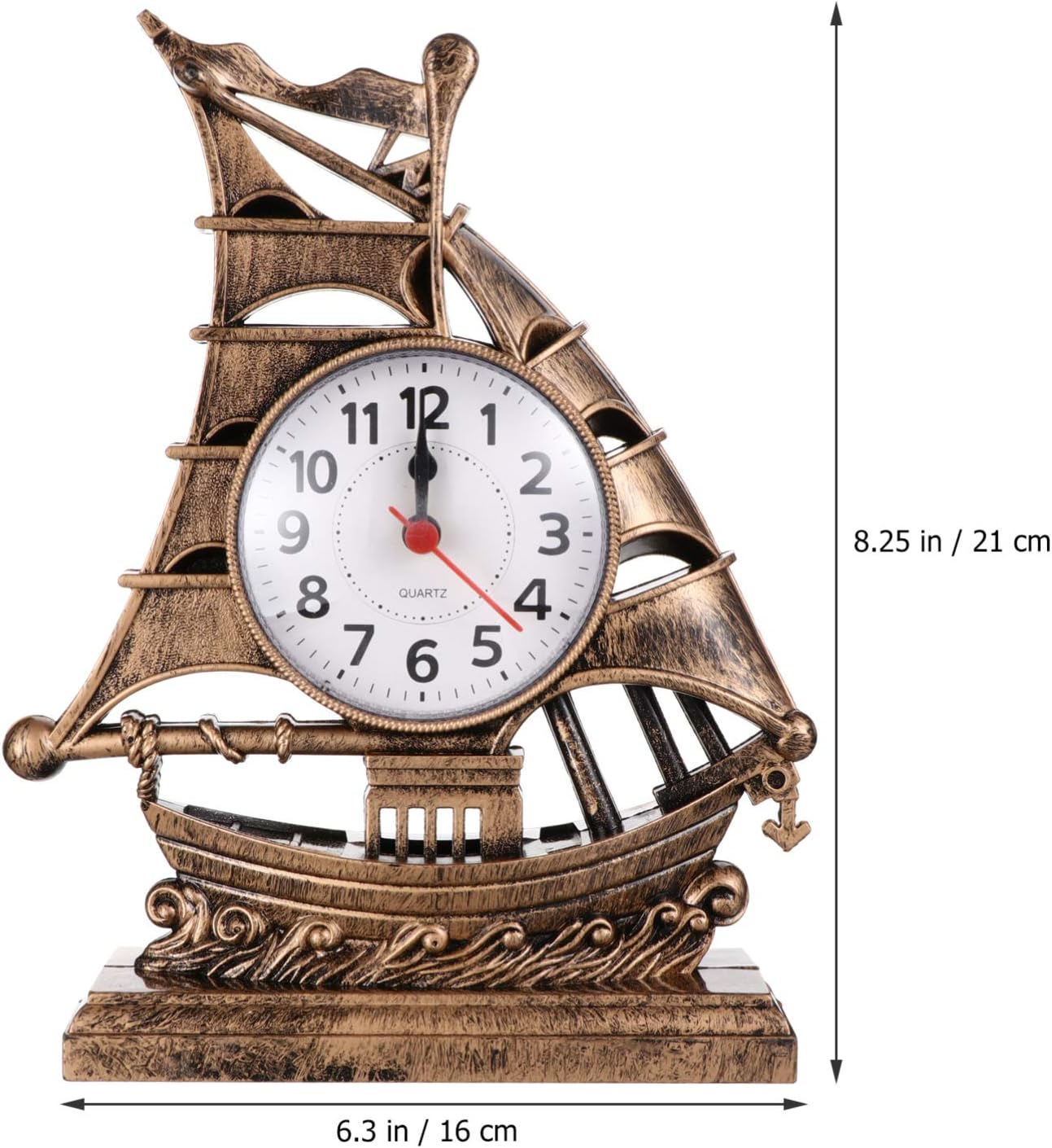 Retro Sailboat Alarm Clock Nautical Decor Timepiece