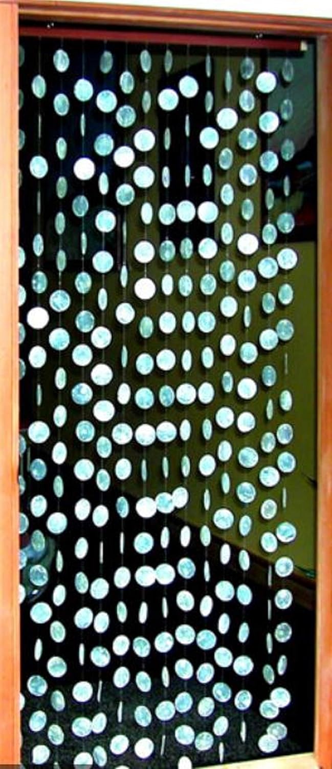 Natural Capiz Shell Round Door Curtain 10 Strands