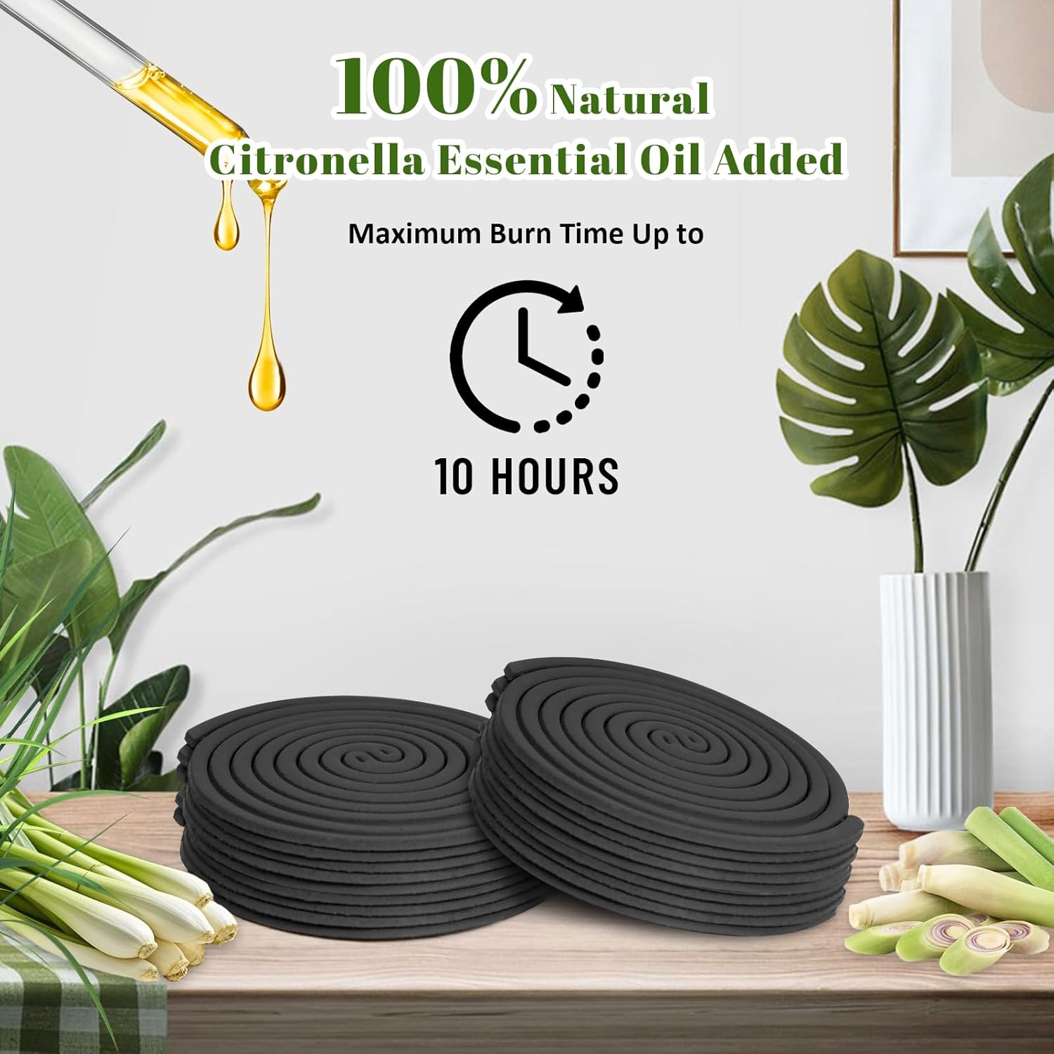 SCENTORINI Citronella Incense Coils 20 PCS with 2 Burners