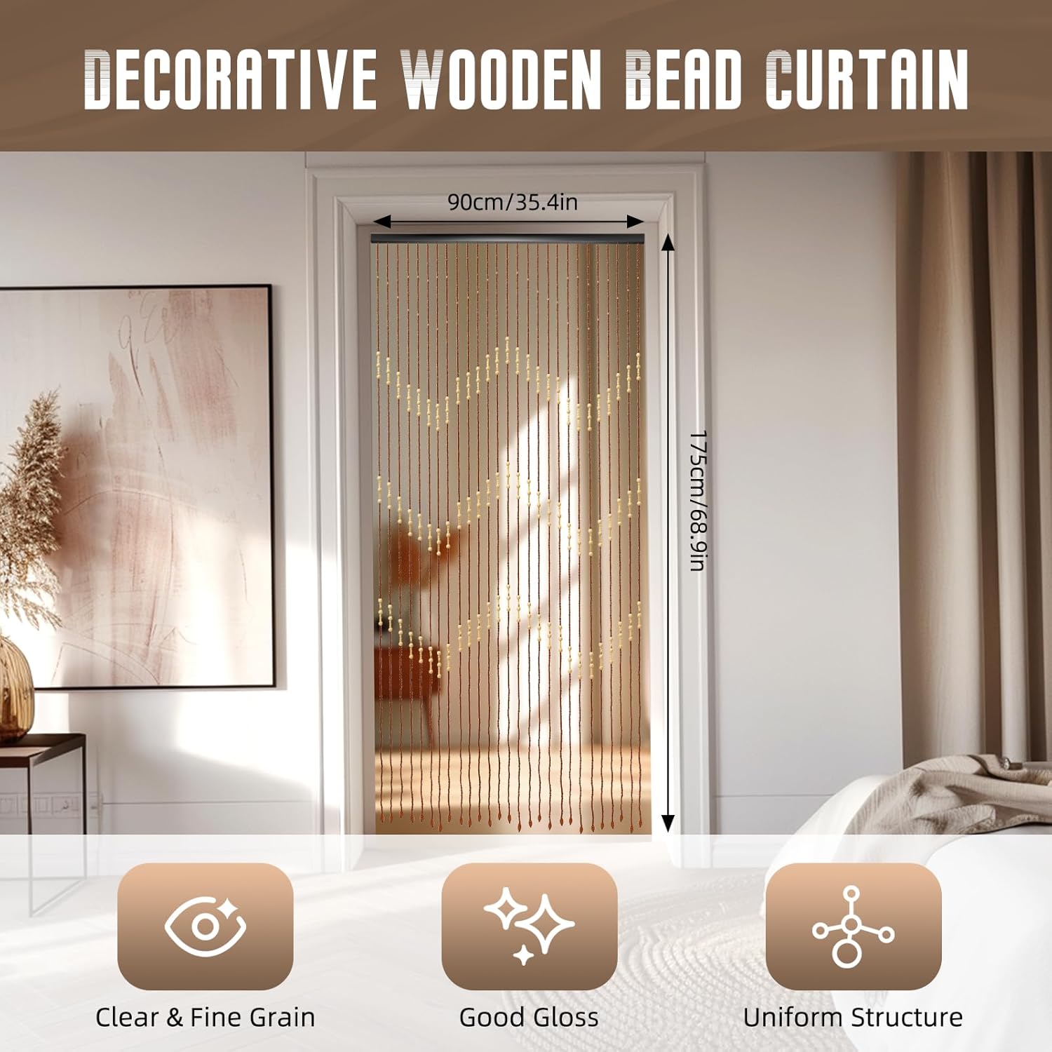 Bamboo Bead Curtain for Doorway
