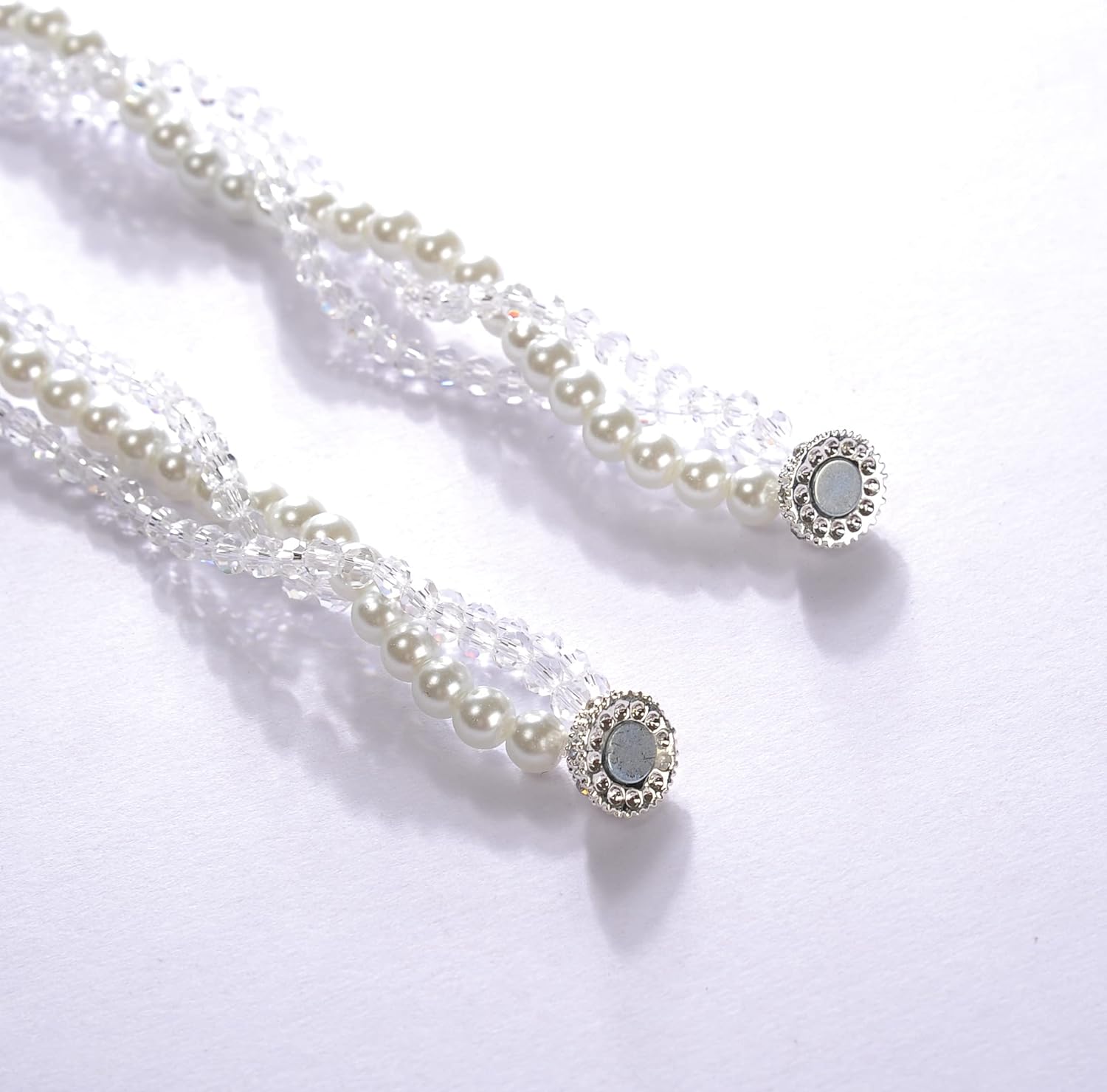 SUQ I OME Pearl Beaded Magnetic Curtain Tiebacks 1 Pair