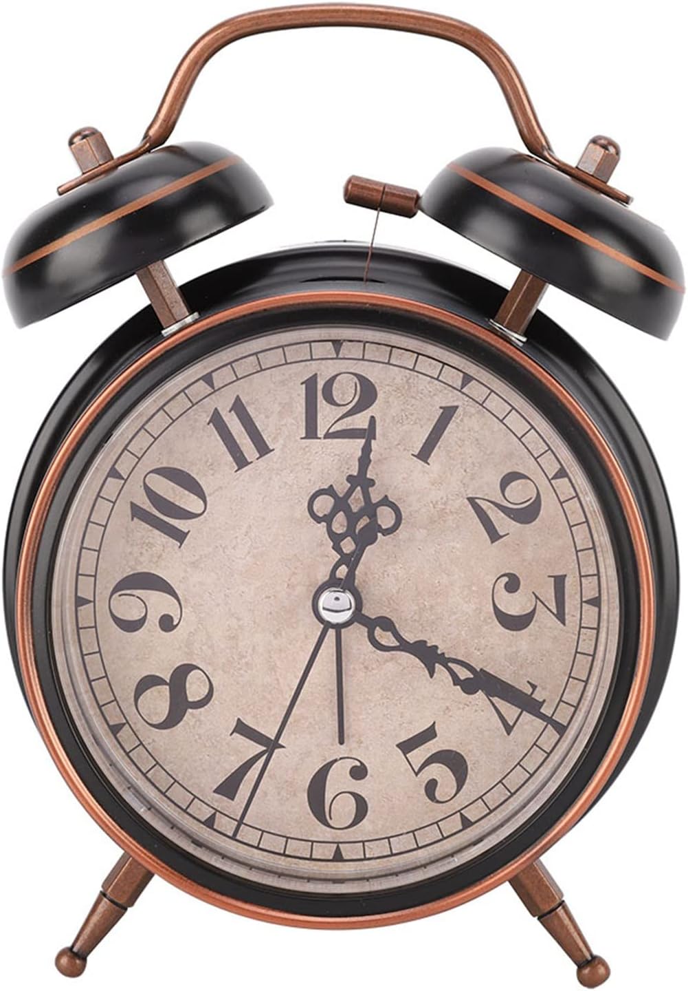 Tbest Double Clock with Night Light and Retro Design