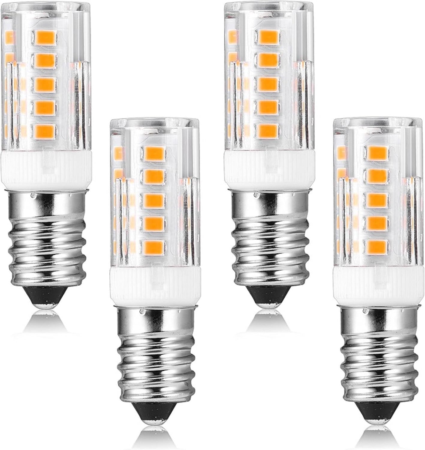 SHOORR 4Pcs E14 Led Fridge Light Bulbs Warm White 4W
