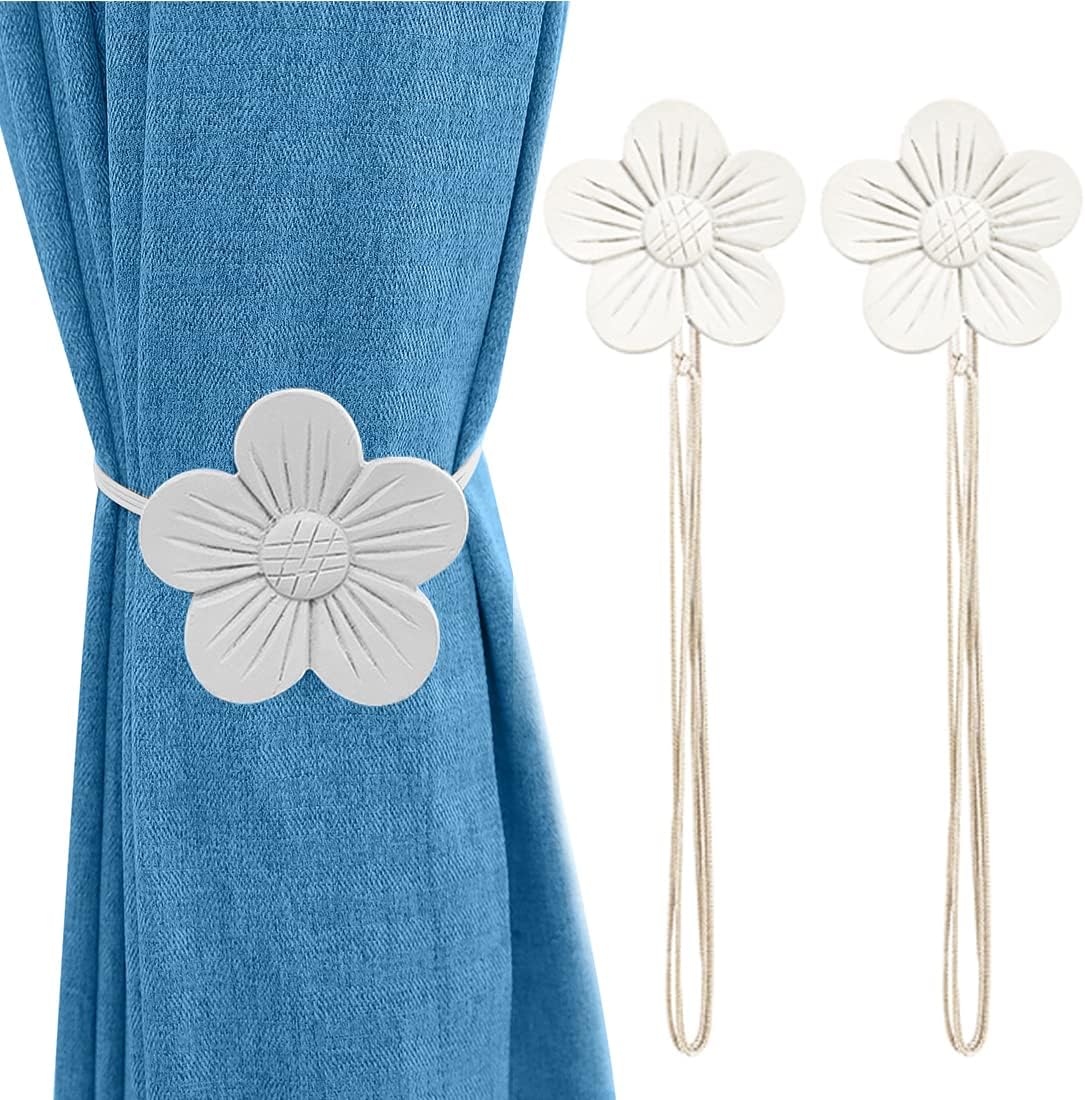 Vintage Magnetic Curtain Tieback - White