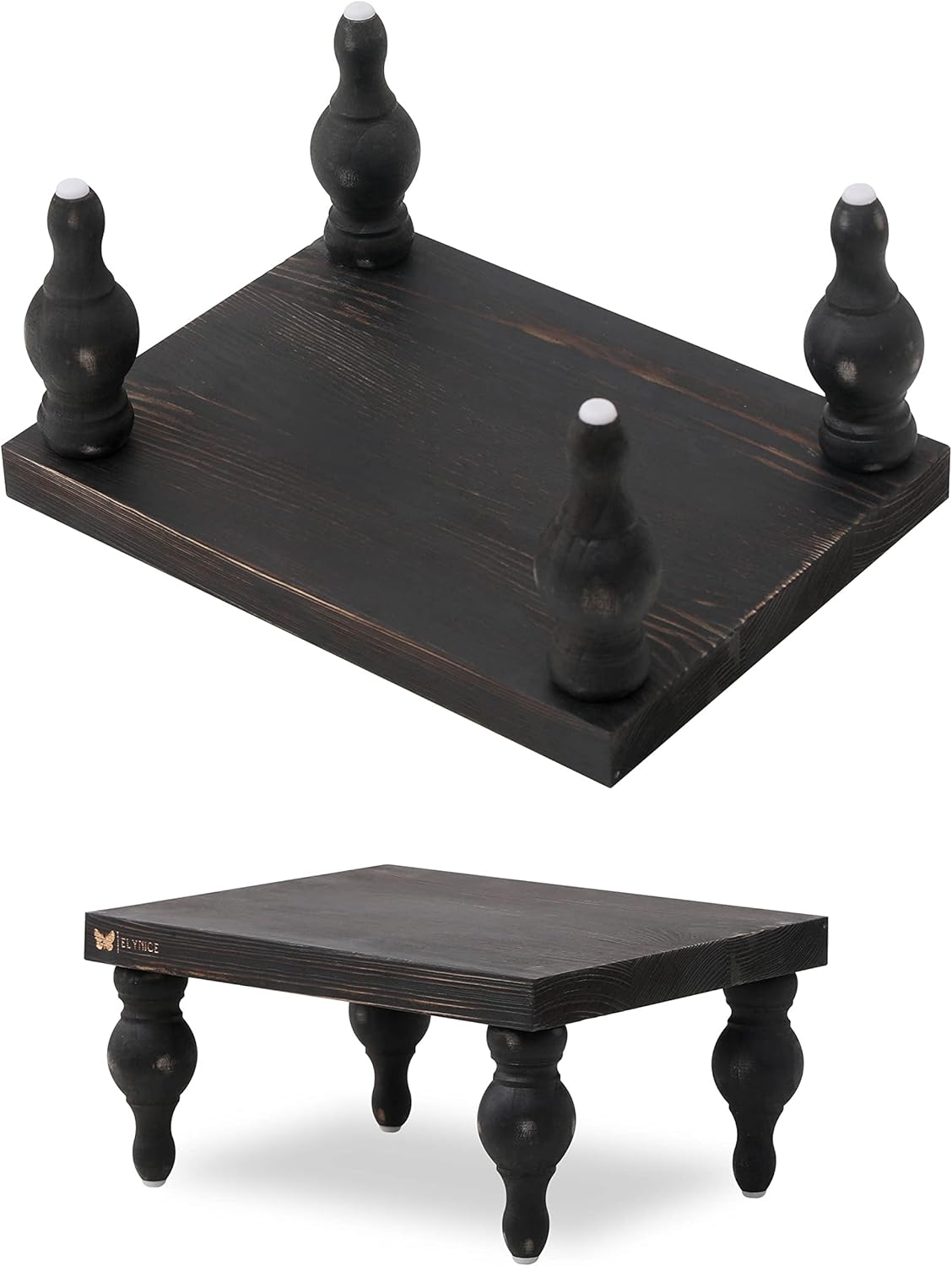 Classic Black Decorative Wood Risers for Farmhouse Display