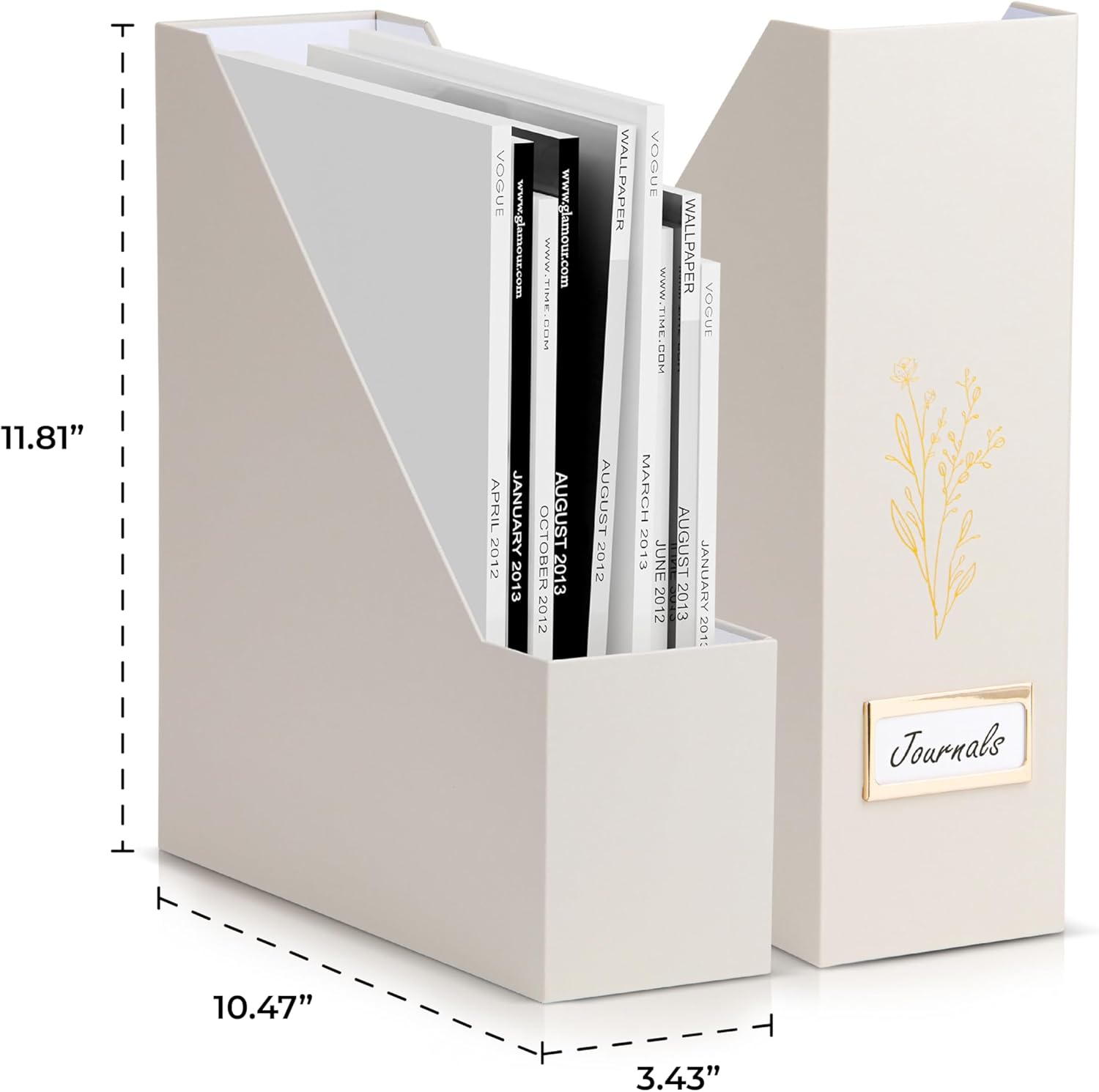 ZICOTO Magazine Holder Set Of 3 - Sturdy and Stylish