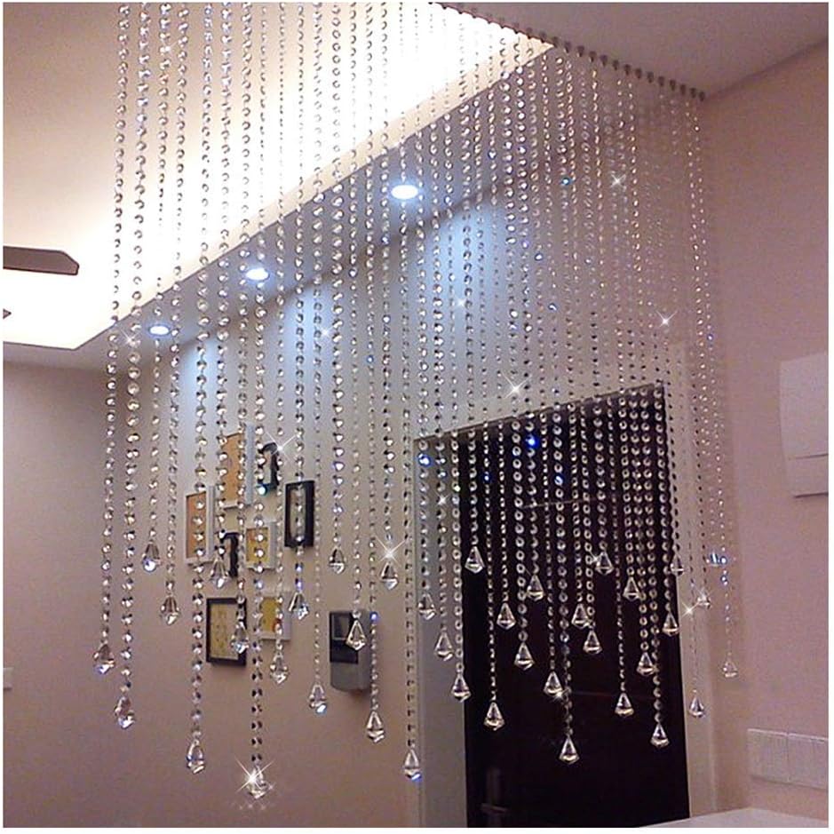 OKUOKA 25 Strands Crystal Beaded Curtain for Doorways