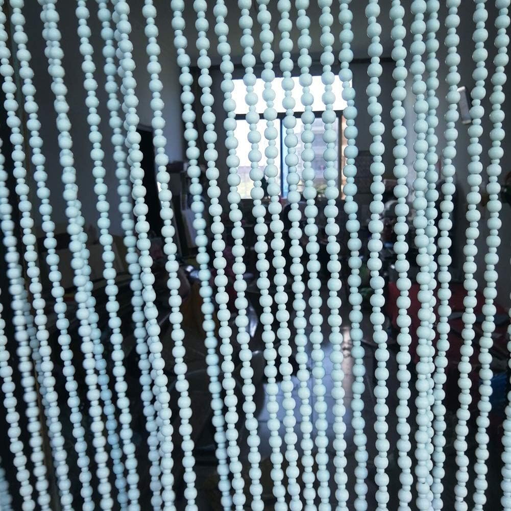 OKUOKA 31 Strands Wood Beaded Curtain
