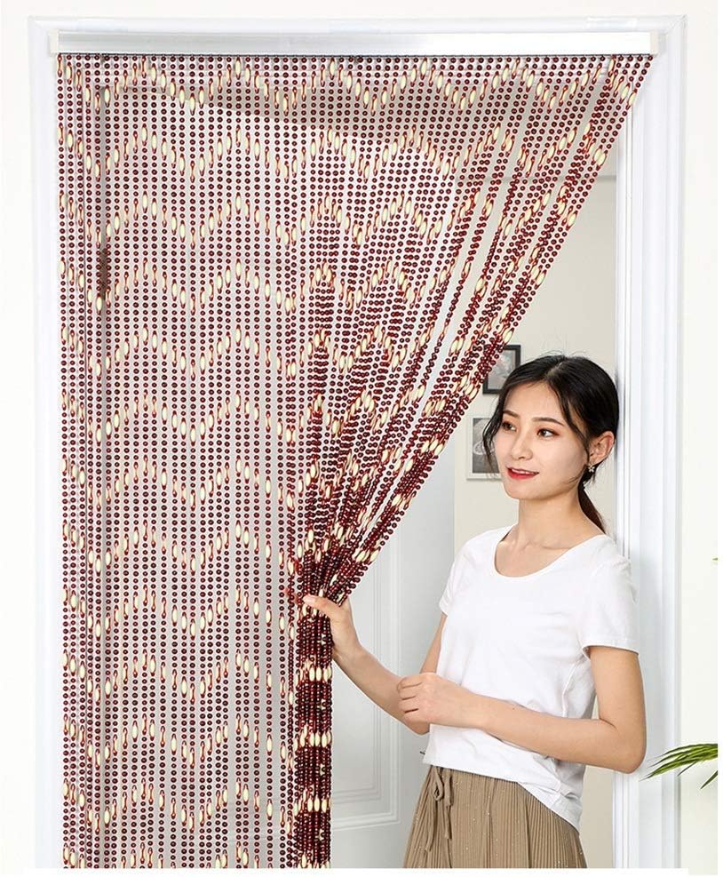 OKUOKA Beaded Curtain for Doorways Room Divider Modern Style