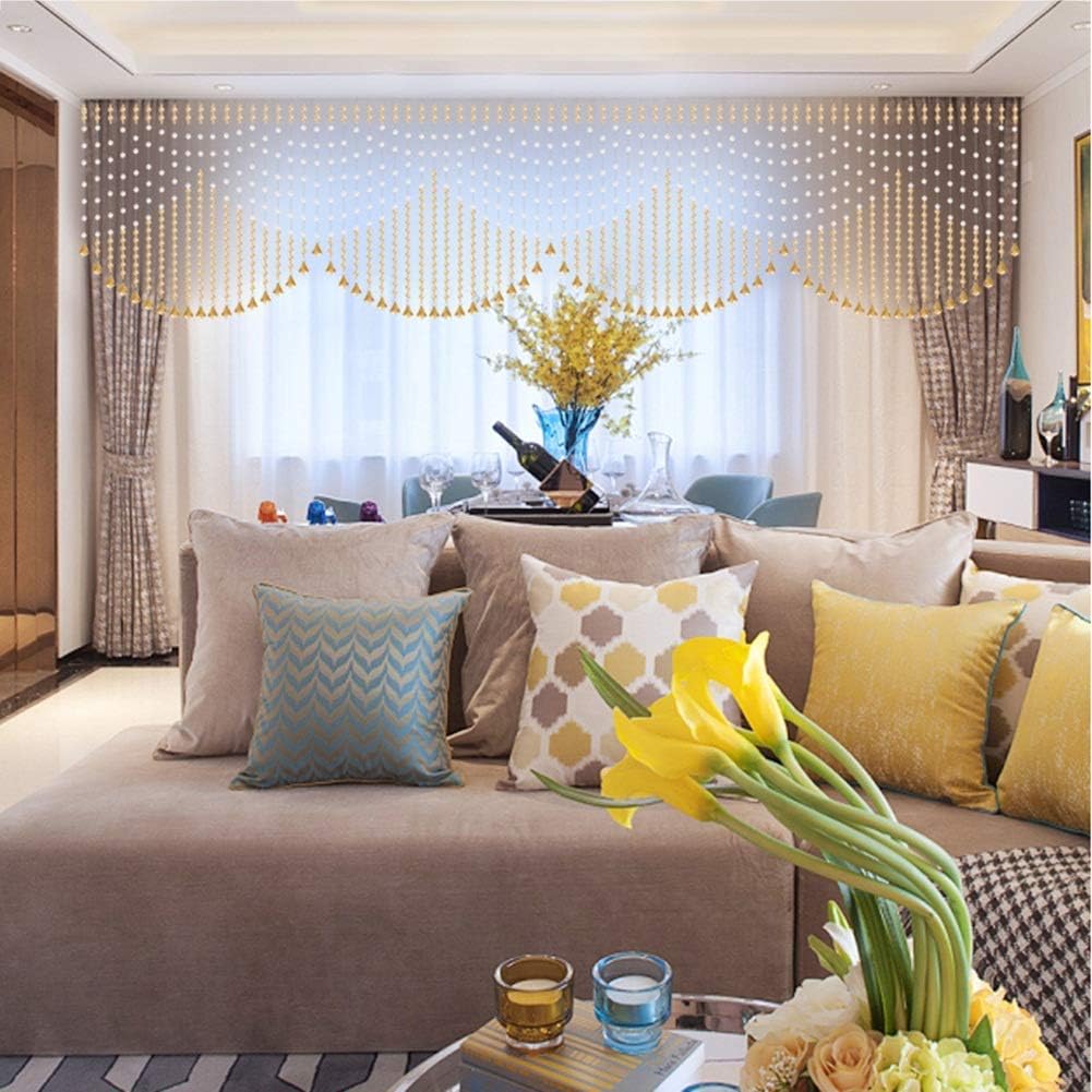 OKUOKA 19 Strands Beaded Door Curtain for Room Dividers