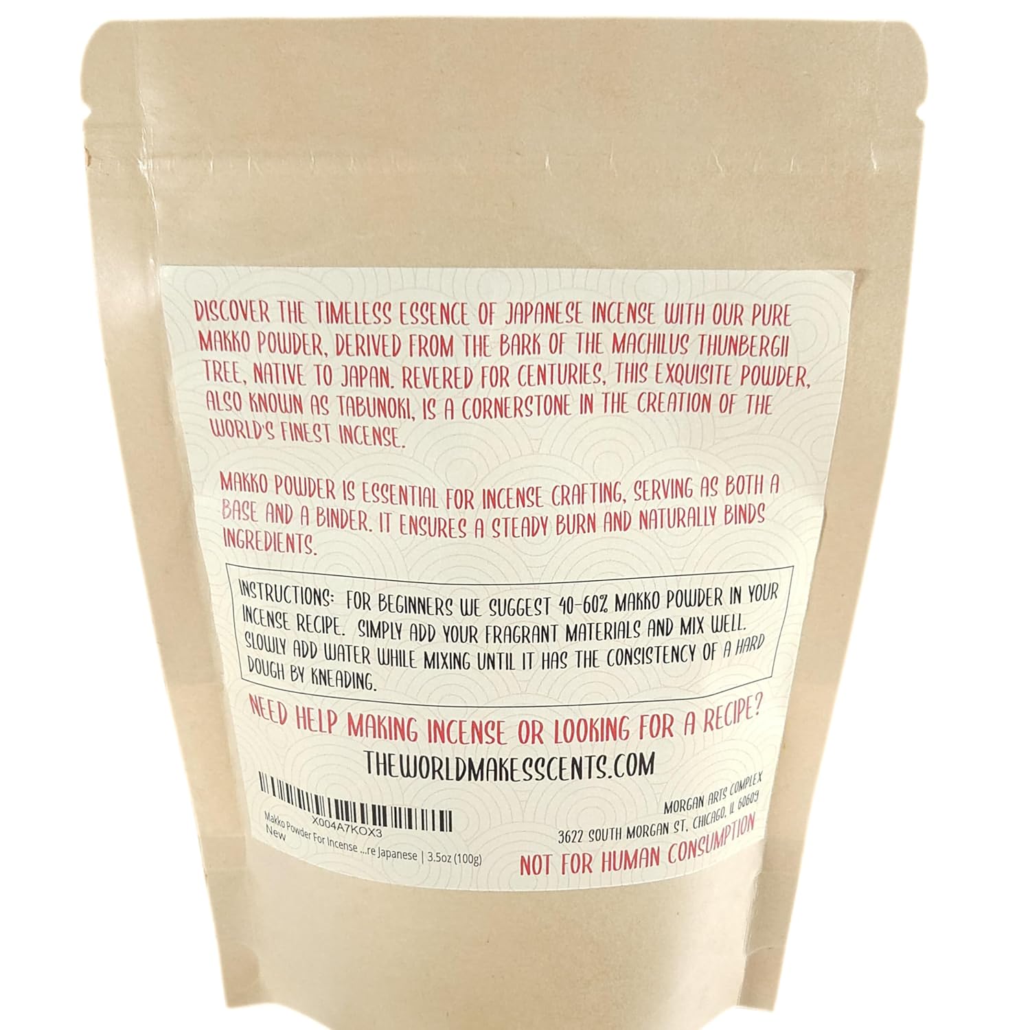 Makko Powder For Incense Making 35oz